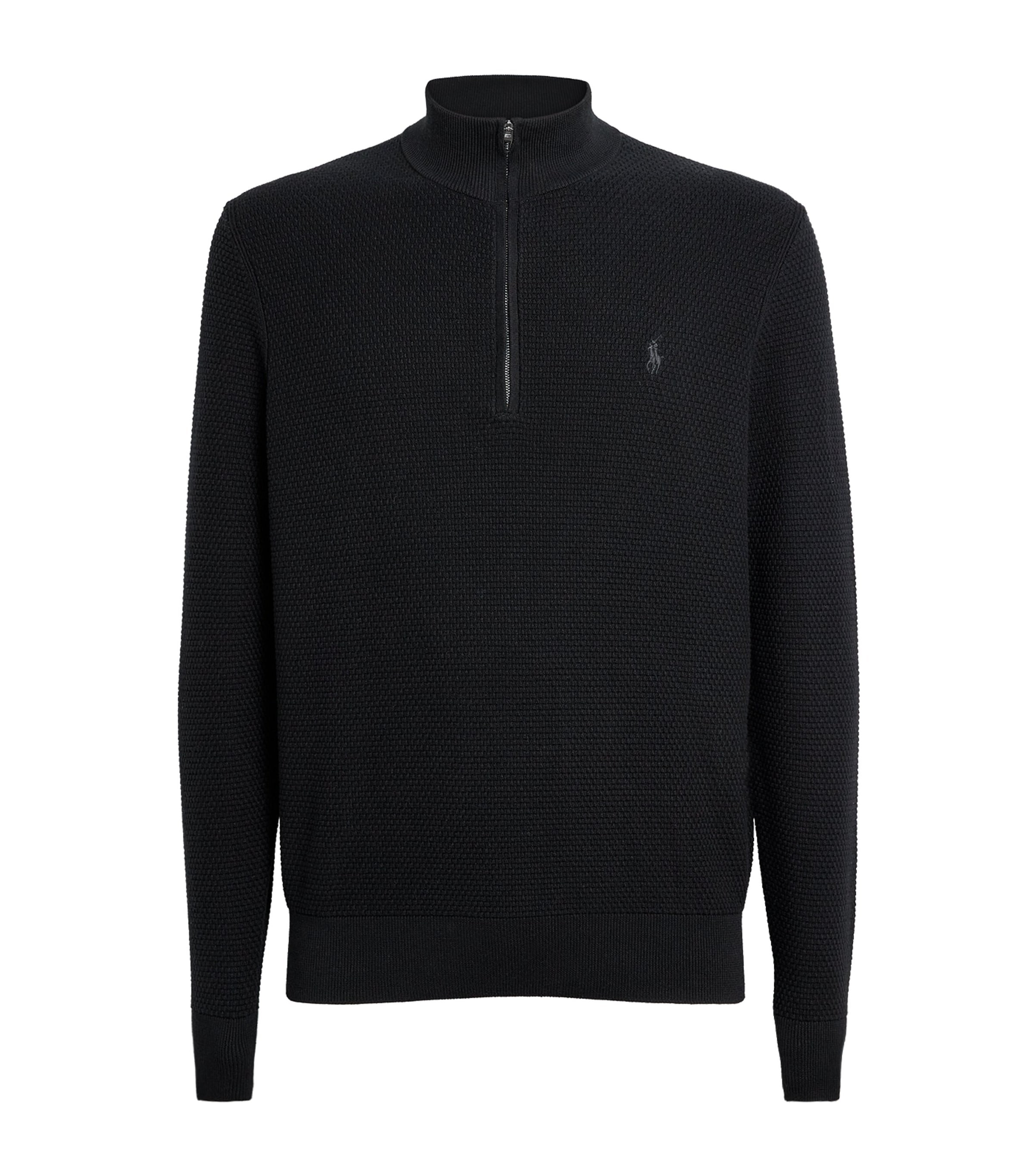 Cotton-Blend Performance Sweater POLO BLACK Image 1