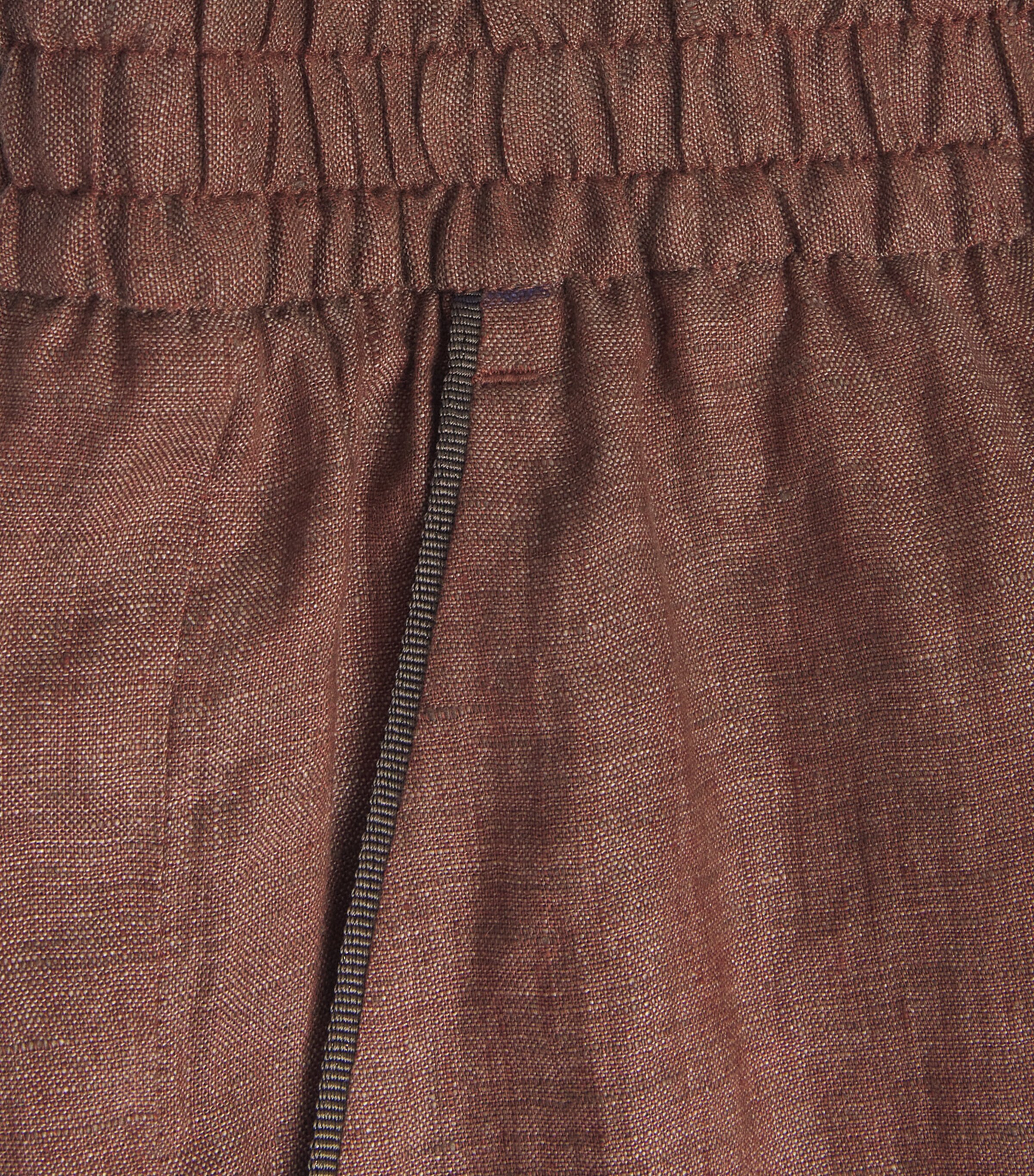 Eleventy Womens x Harrods Linen Elasticated Palazzo Trousers Vicuna Image 5