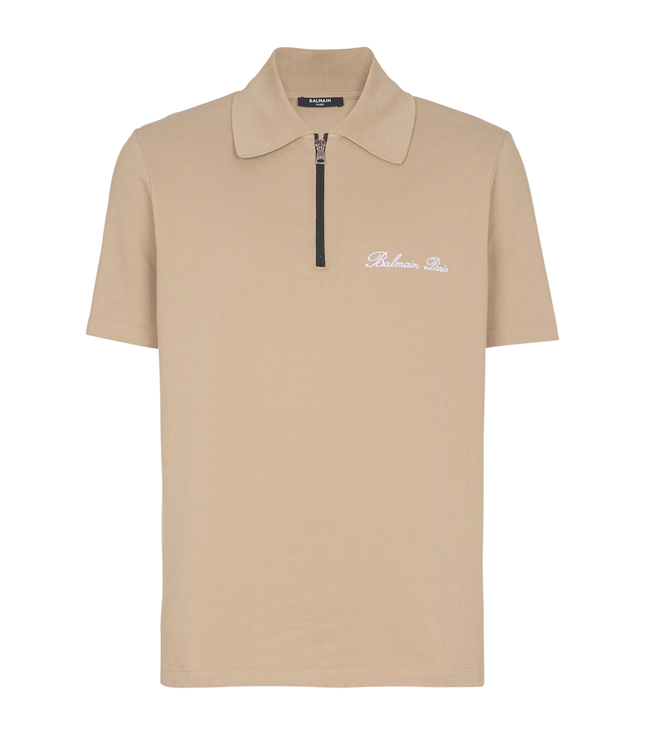 Embroidered Logo Polo Shirt WHL CAMEL/BLANC Image 1