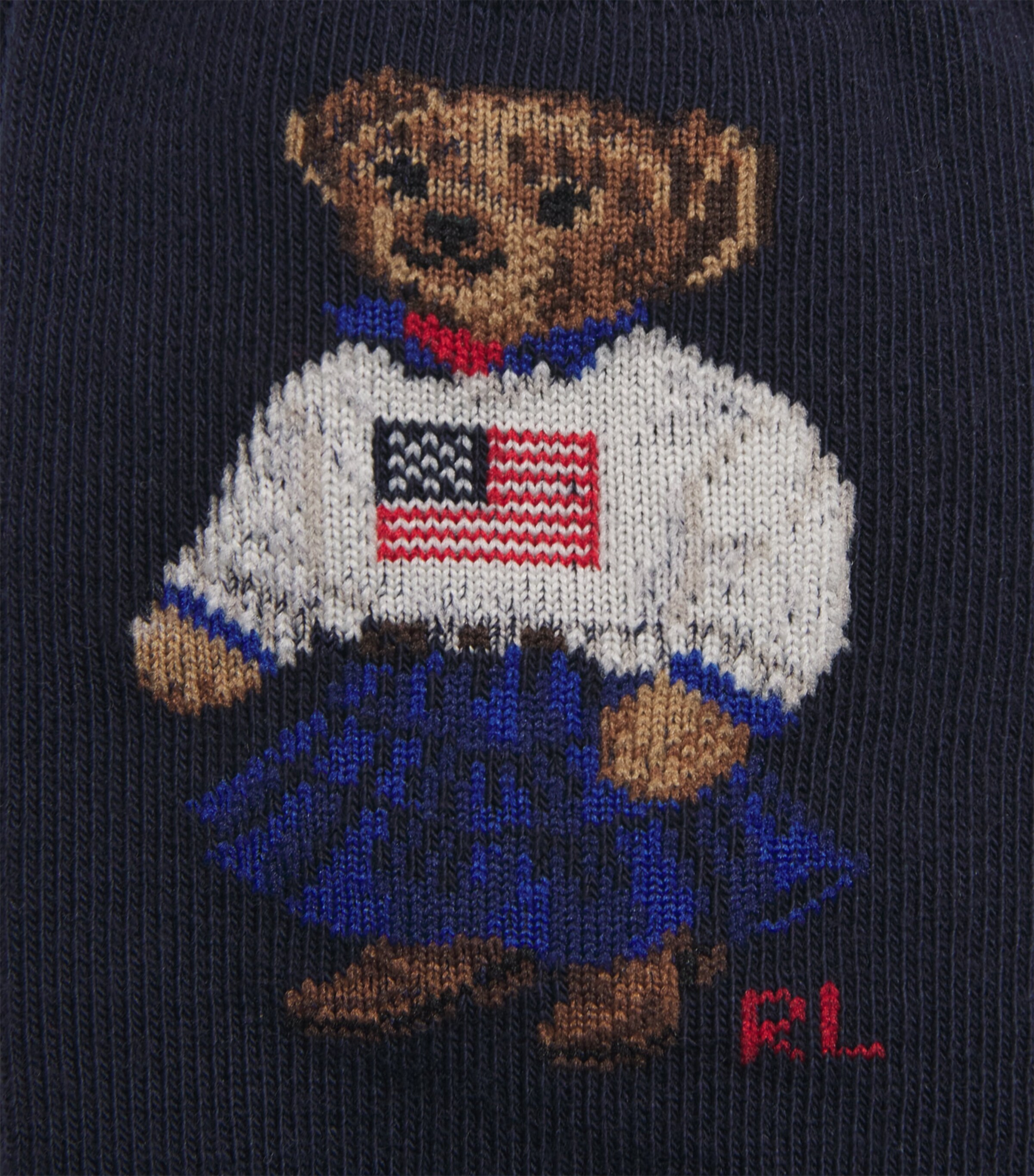 Ralph Lauren Kids Crew Socks (Pack of 3) Navy Assr Image 3