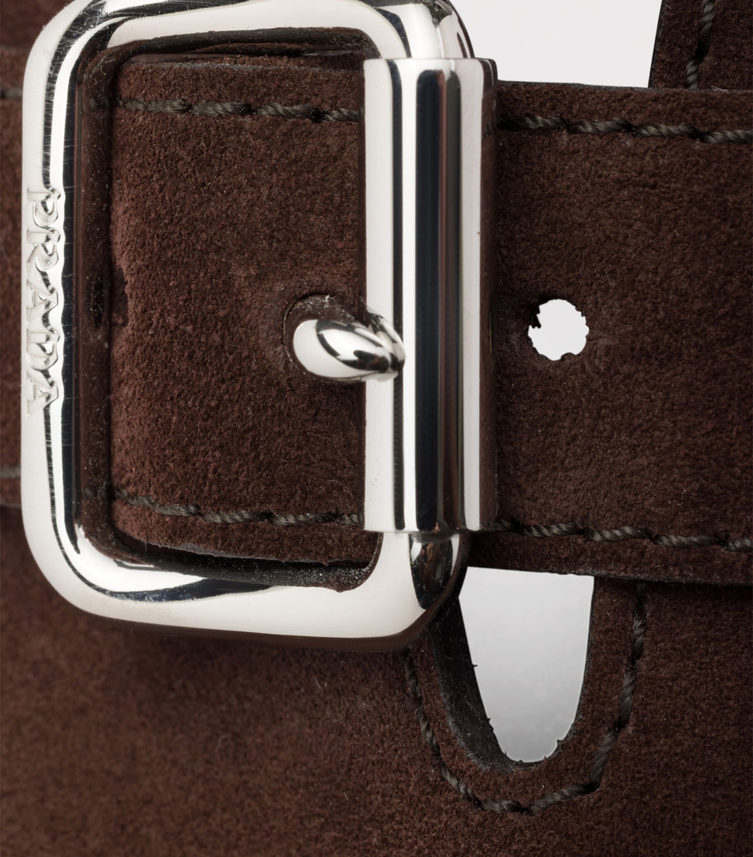 Prada Suede Buckle Mules Image 5