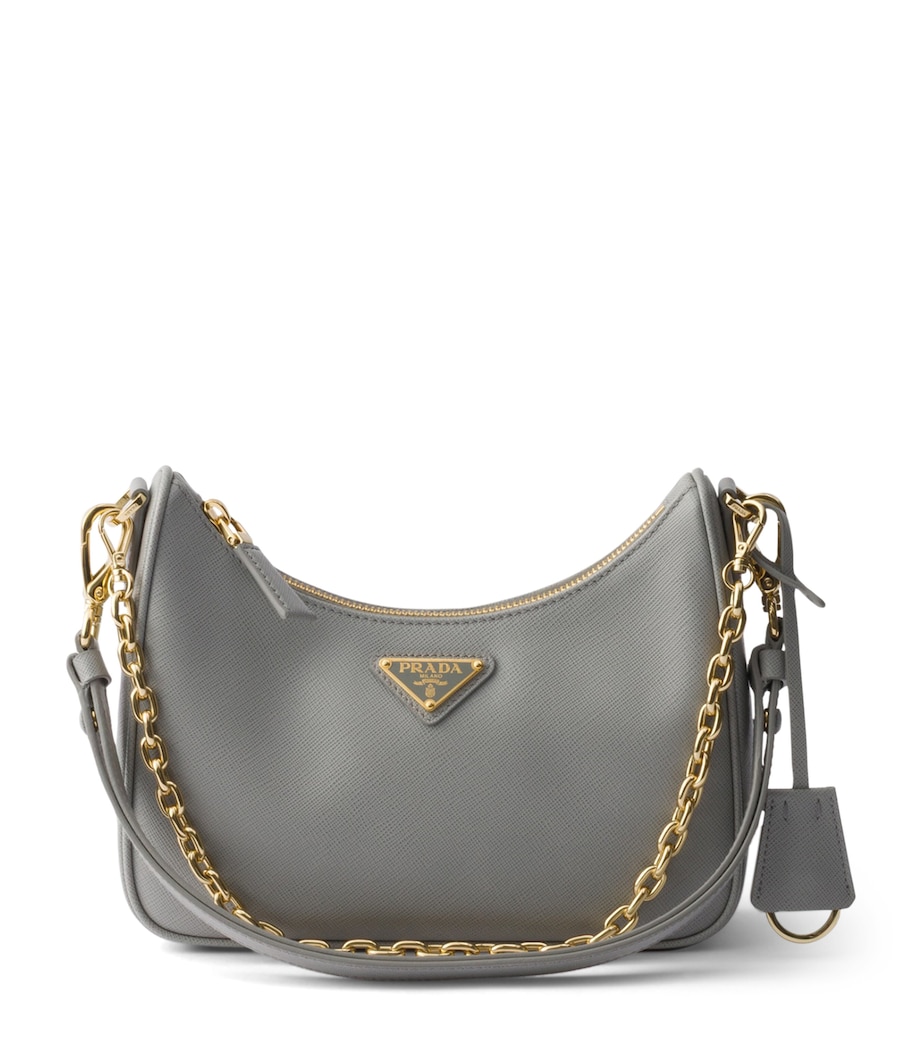Prada Mini Saffiano Leather Re-Edition Bag Grey Image 1