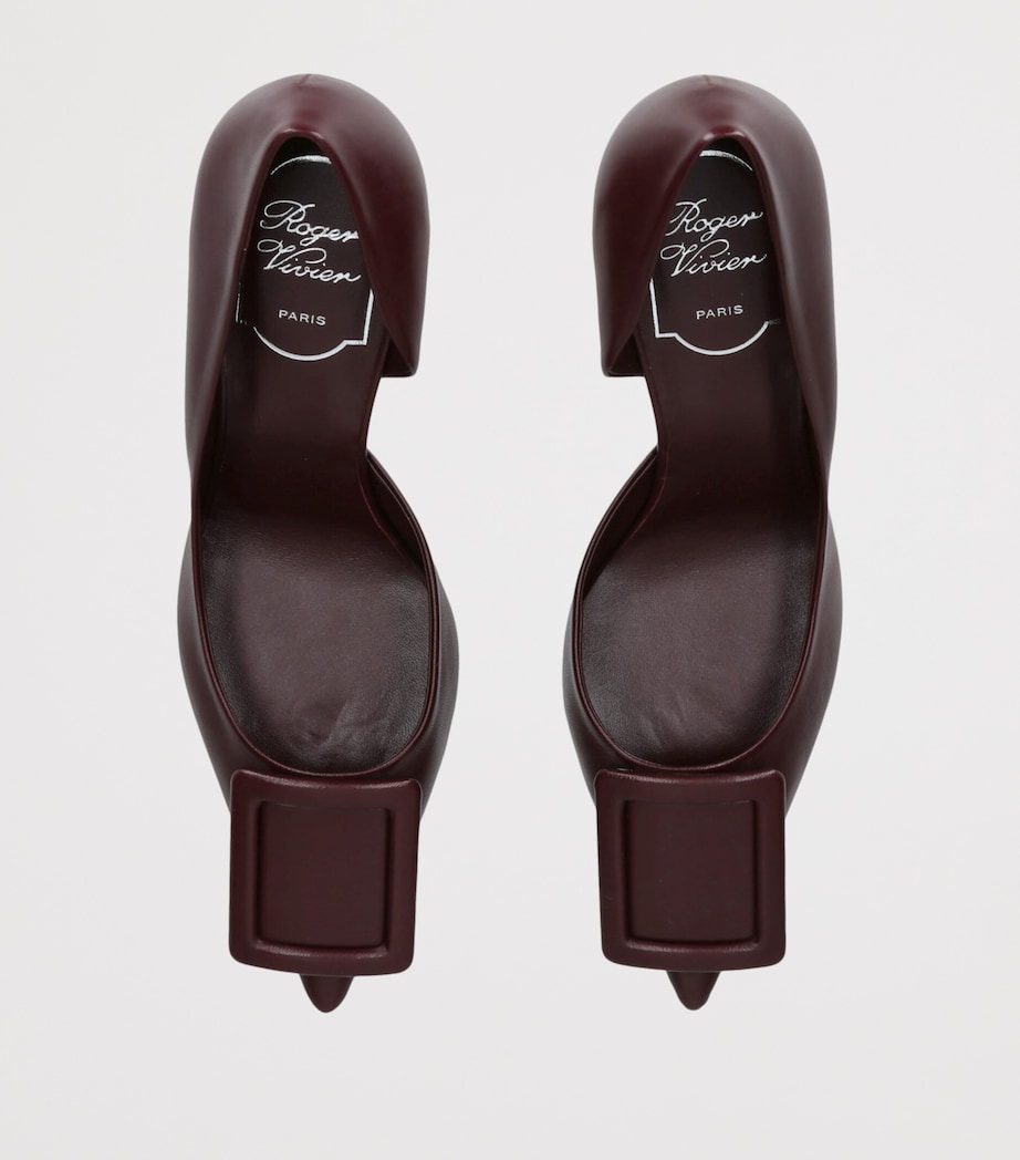 Roger Vivier Leather D'Orsay Pumps 85 Dark Brown Image 3