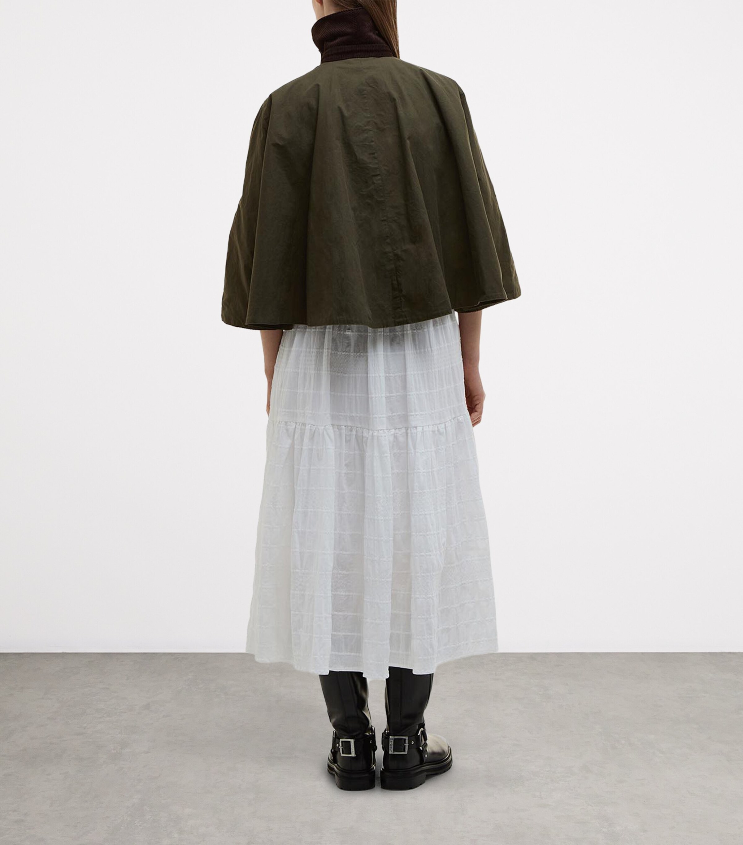 Barbour Womens x ERDEM Reversible Clover Trapeze Jacket Olive/sand/blck Flrl Image 6