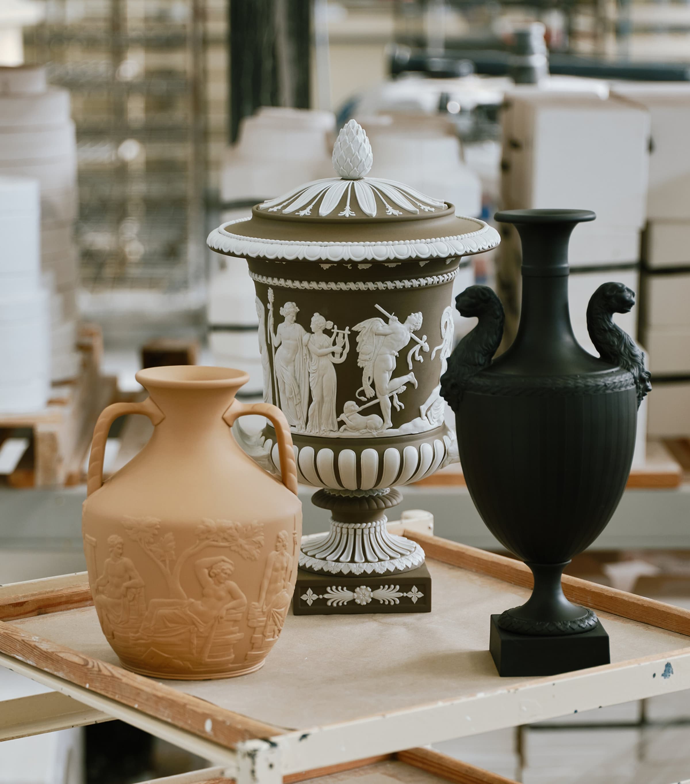 Large Iconic Portland Vase (26cm) BEIGE Image 13