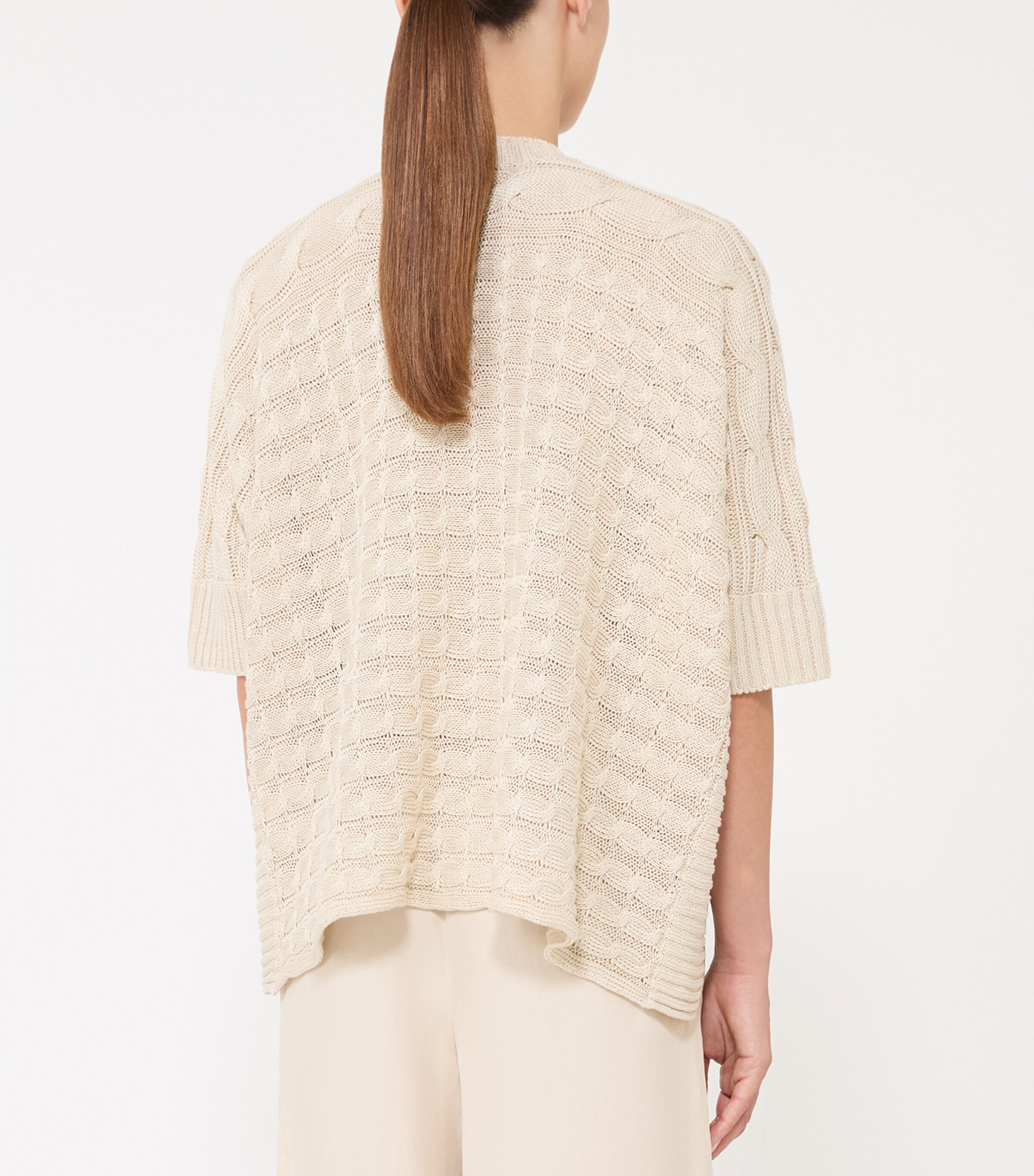 Max Mara Linen Eresia Zip-Up Cardigan Beige Image 4