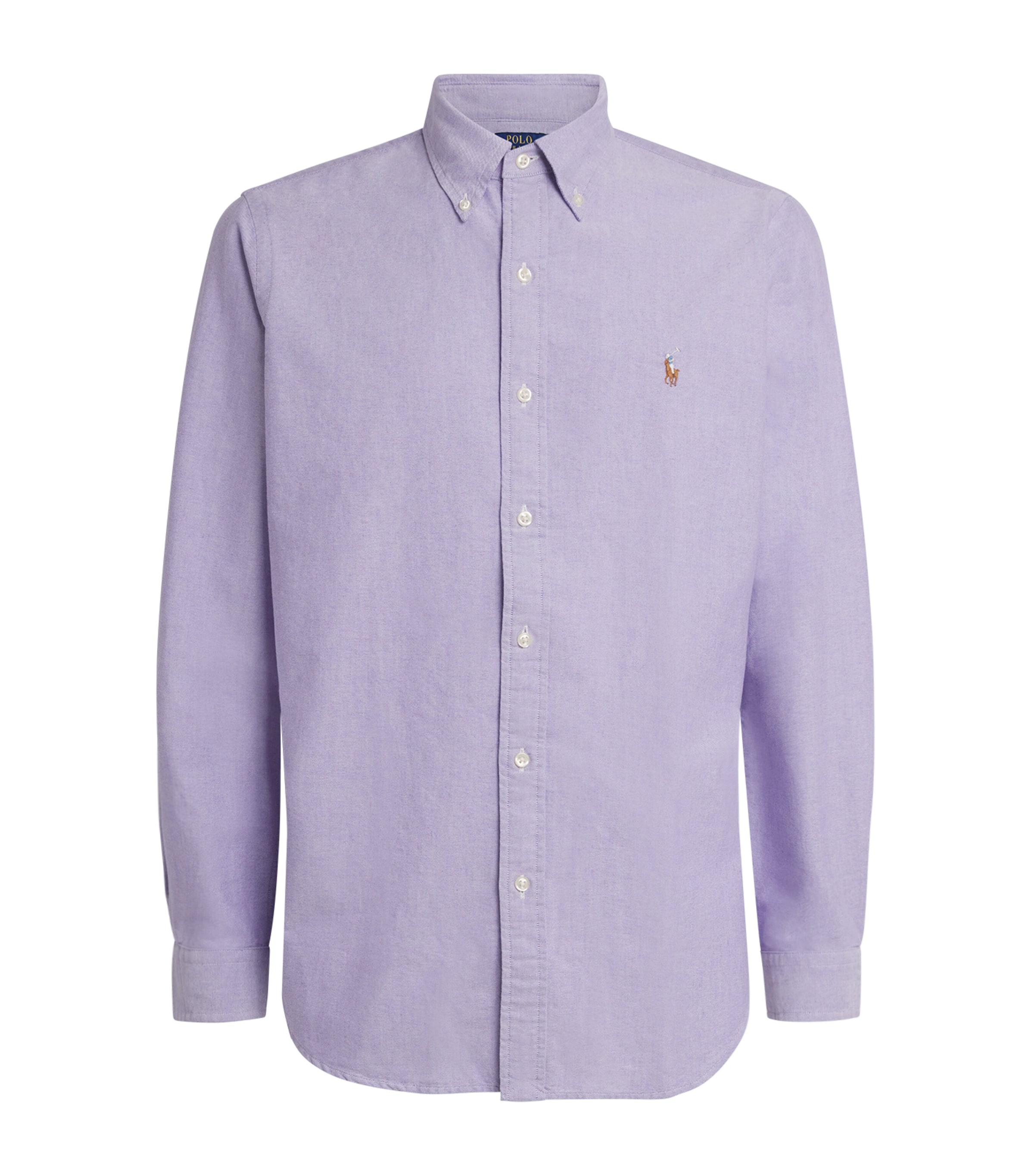 Polo Ralph Lauren Mens Cotton Custom Fit Oxford Shirt Thistle Image 1