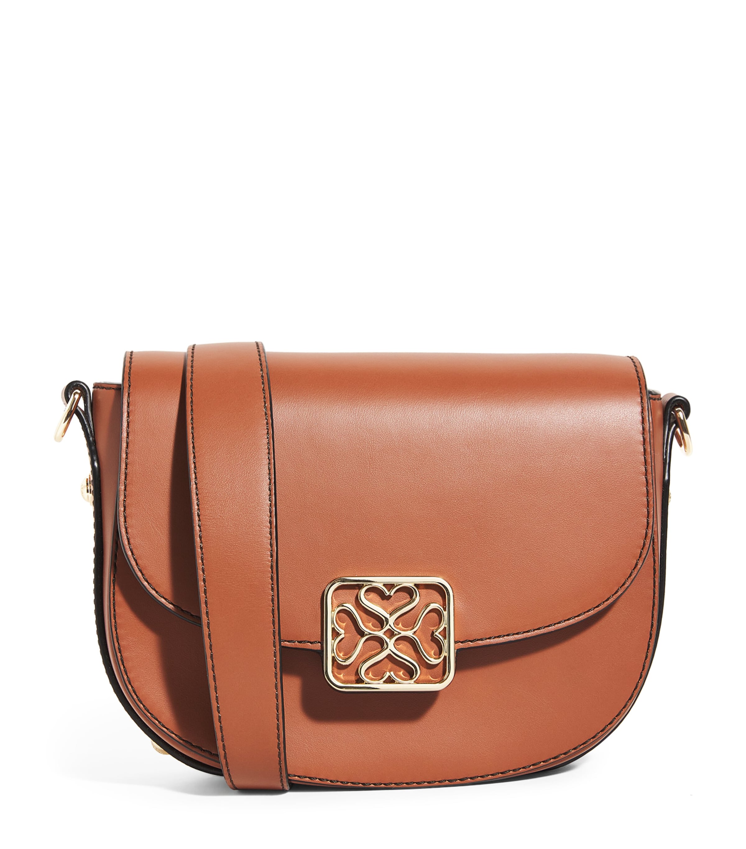 Strathberry Leather Bay Shoulder Bag In Brown