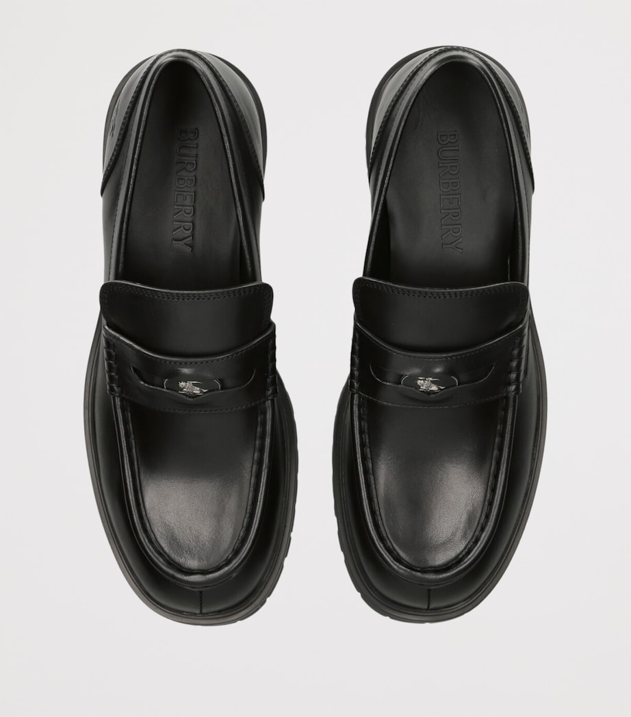 Burberry Leather Rogue Loafers Black Image 4