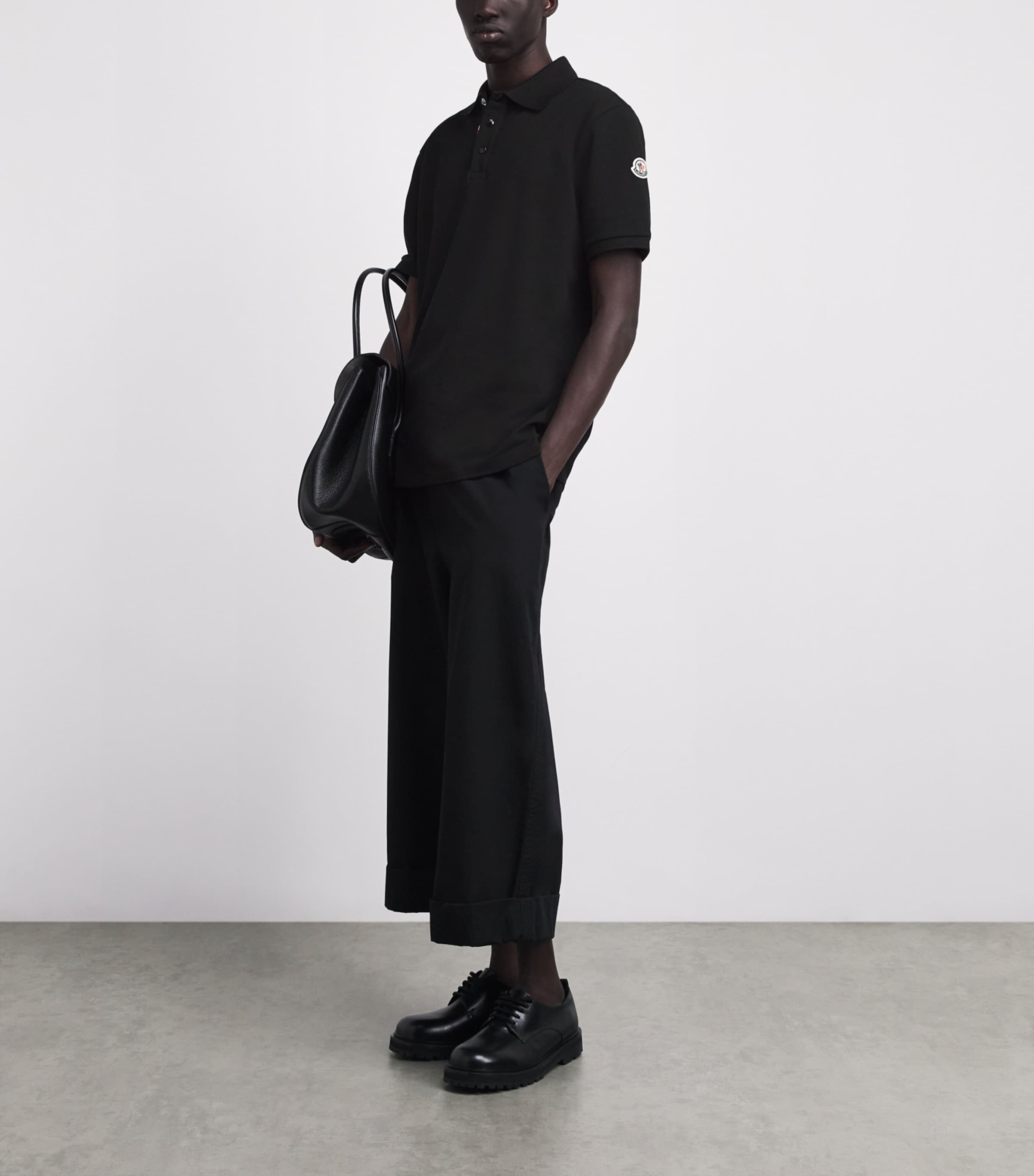 Moncler Mens Cotton Polo Shirt Image 2