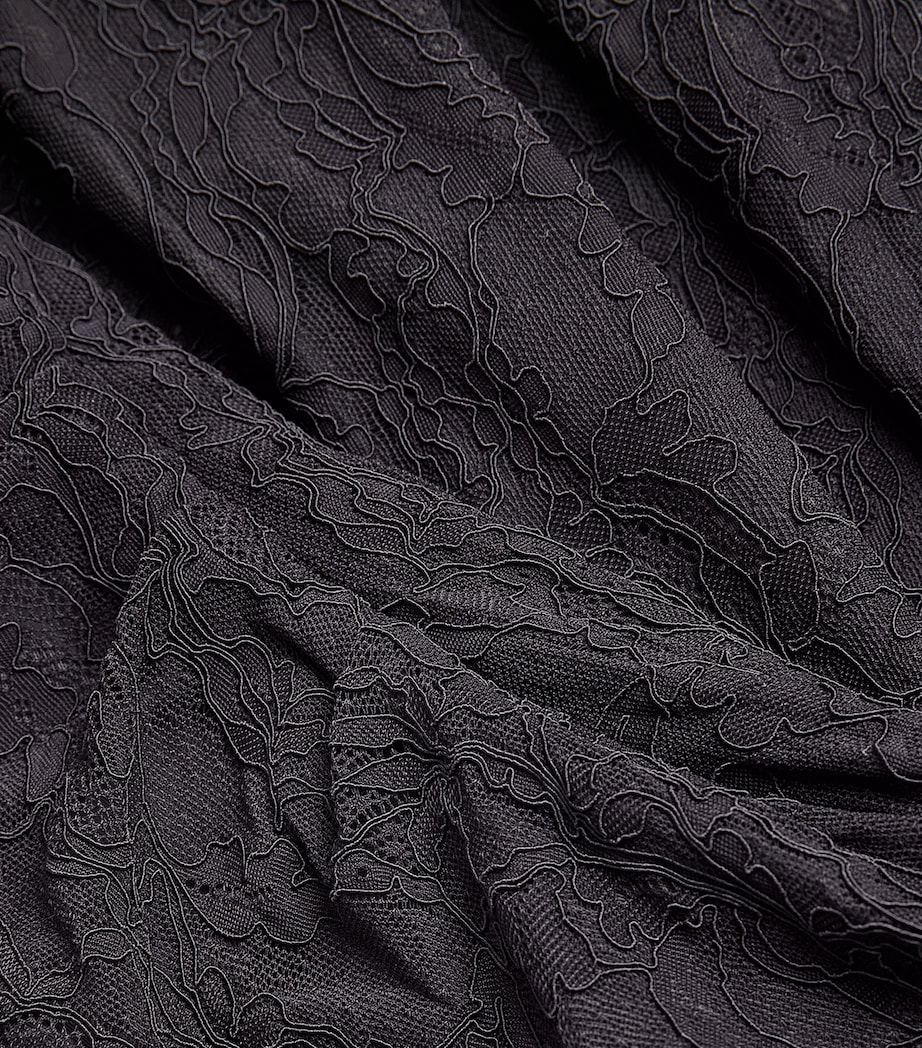 Lace Floral Maxi Dress 1000 BLACK Image 5