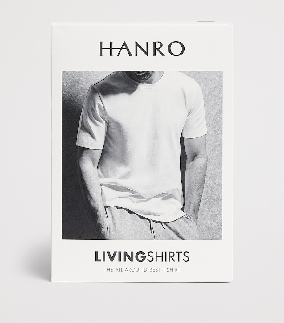 Hanro Mens Cotton Living Crew-Neck T-Shirt Studio Green Image 6