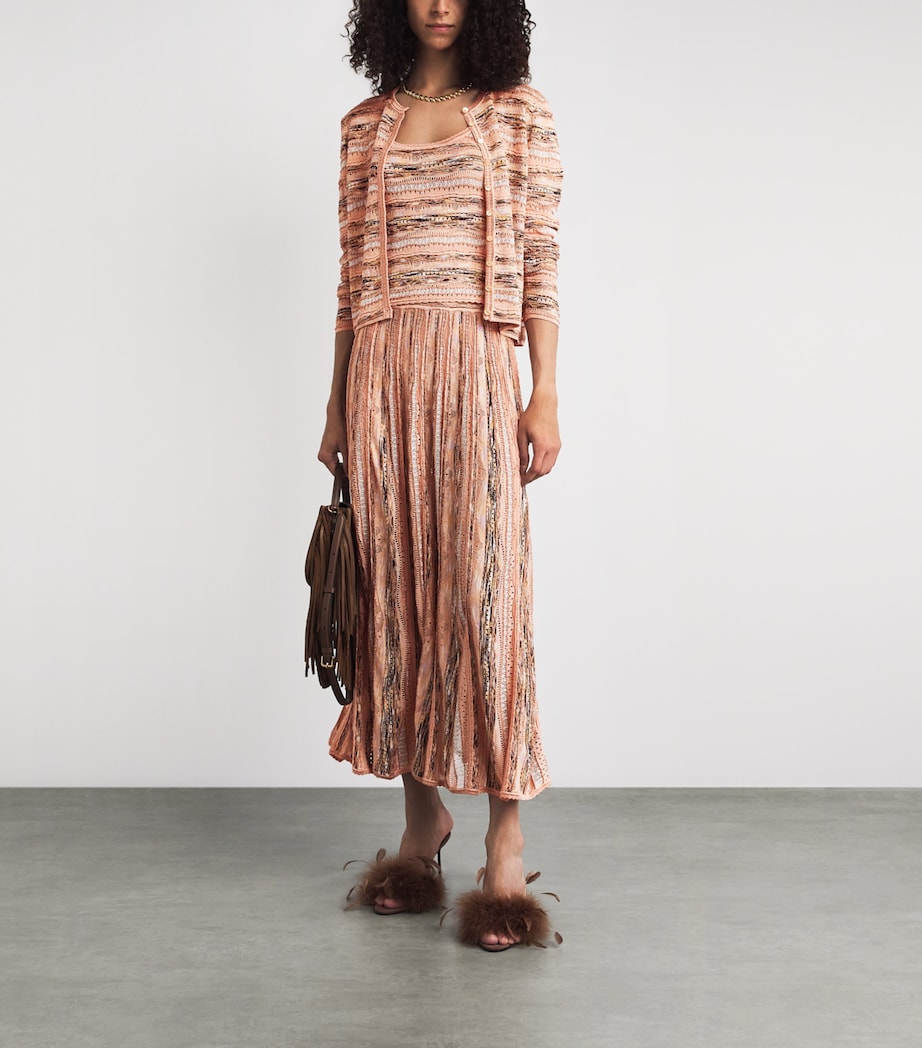 Ulla Johnson Womens Knitted Clio Midi Skirt Hibiscus Image 2