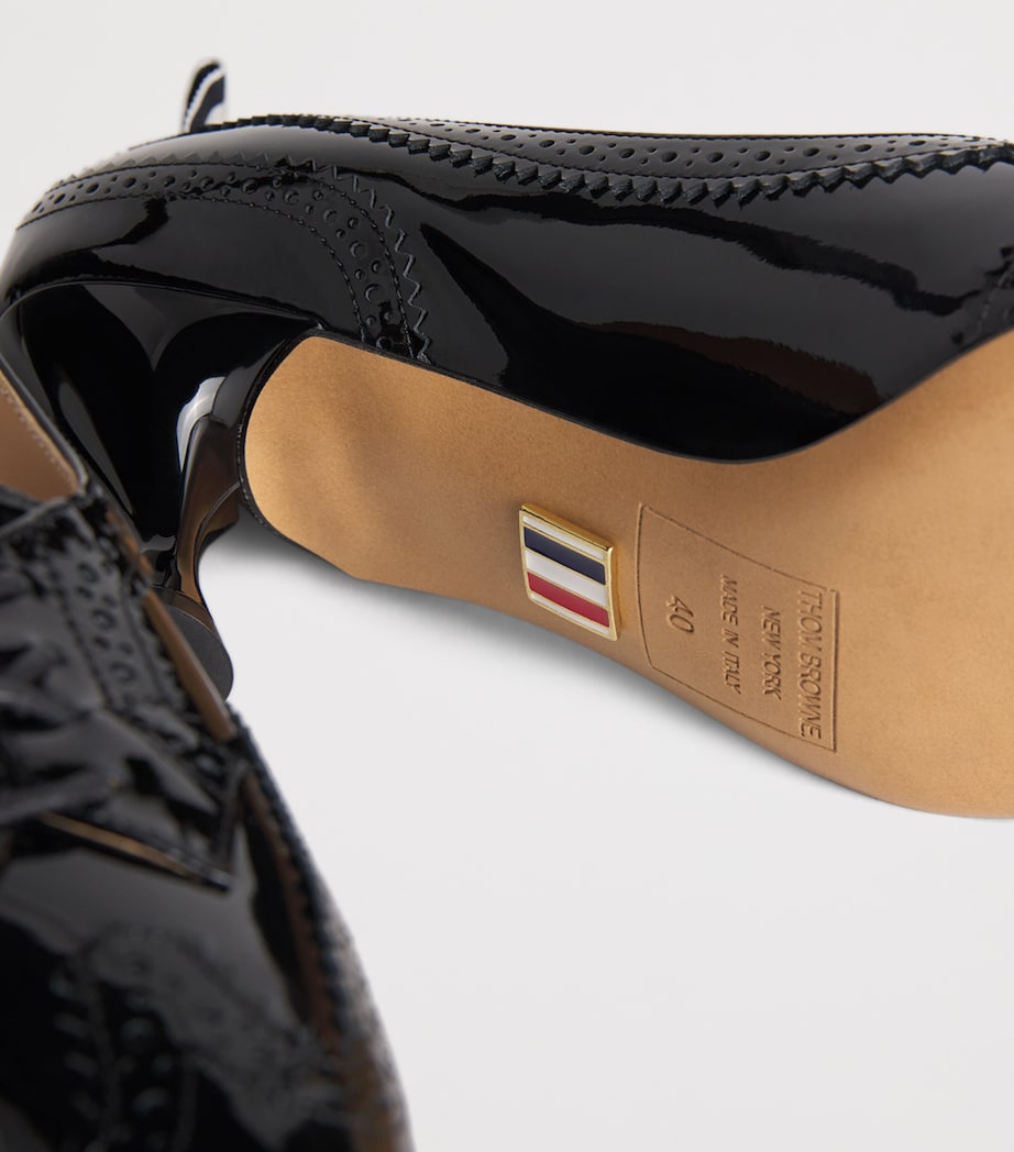 Patent Leather Wingtip Pumps 50 BLACK Image 5