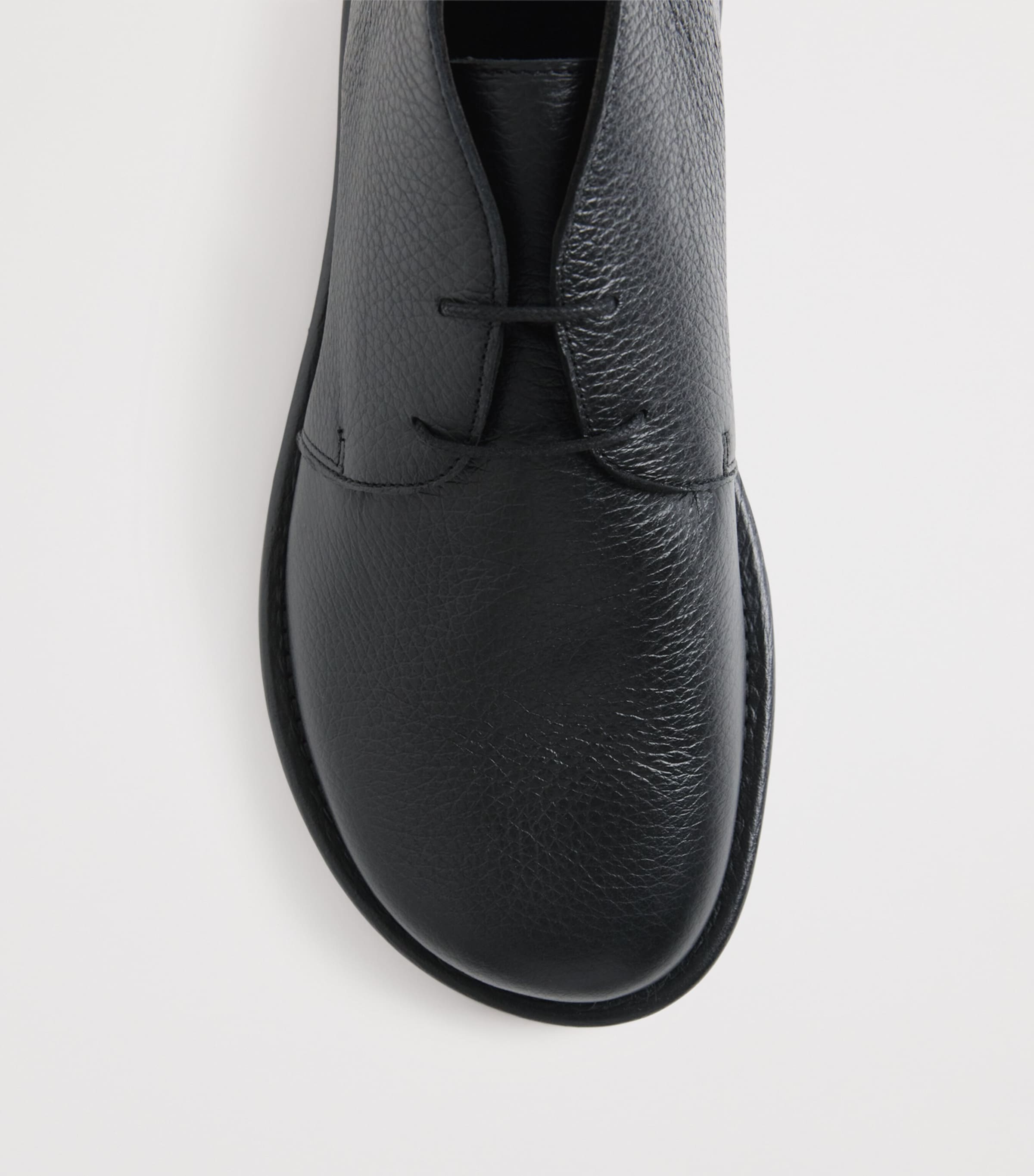Leather Woodrow Desert Boots BLACK Image 5