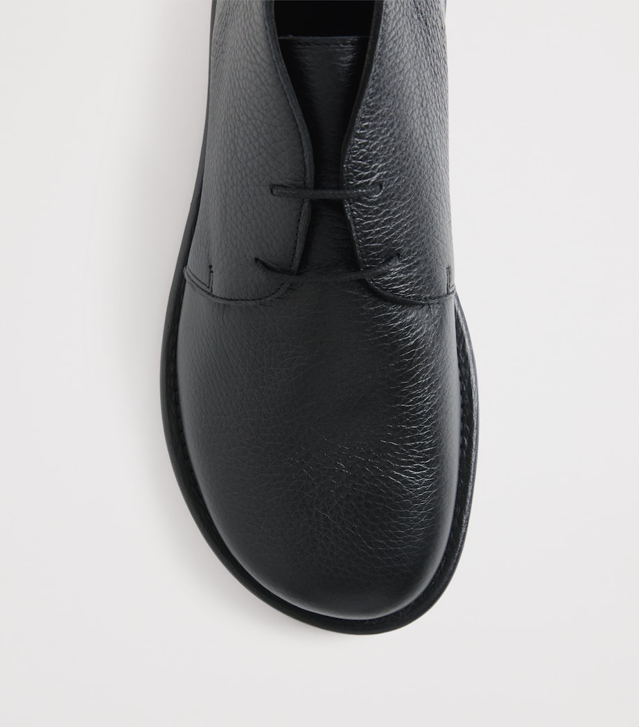 Leather Woodrow Desert Boots BLACK Image 5