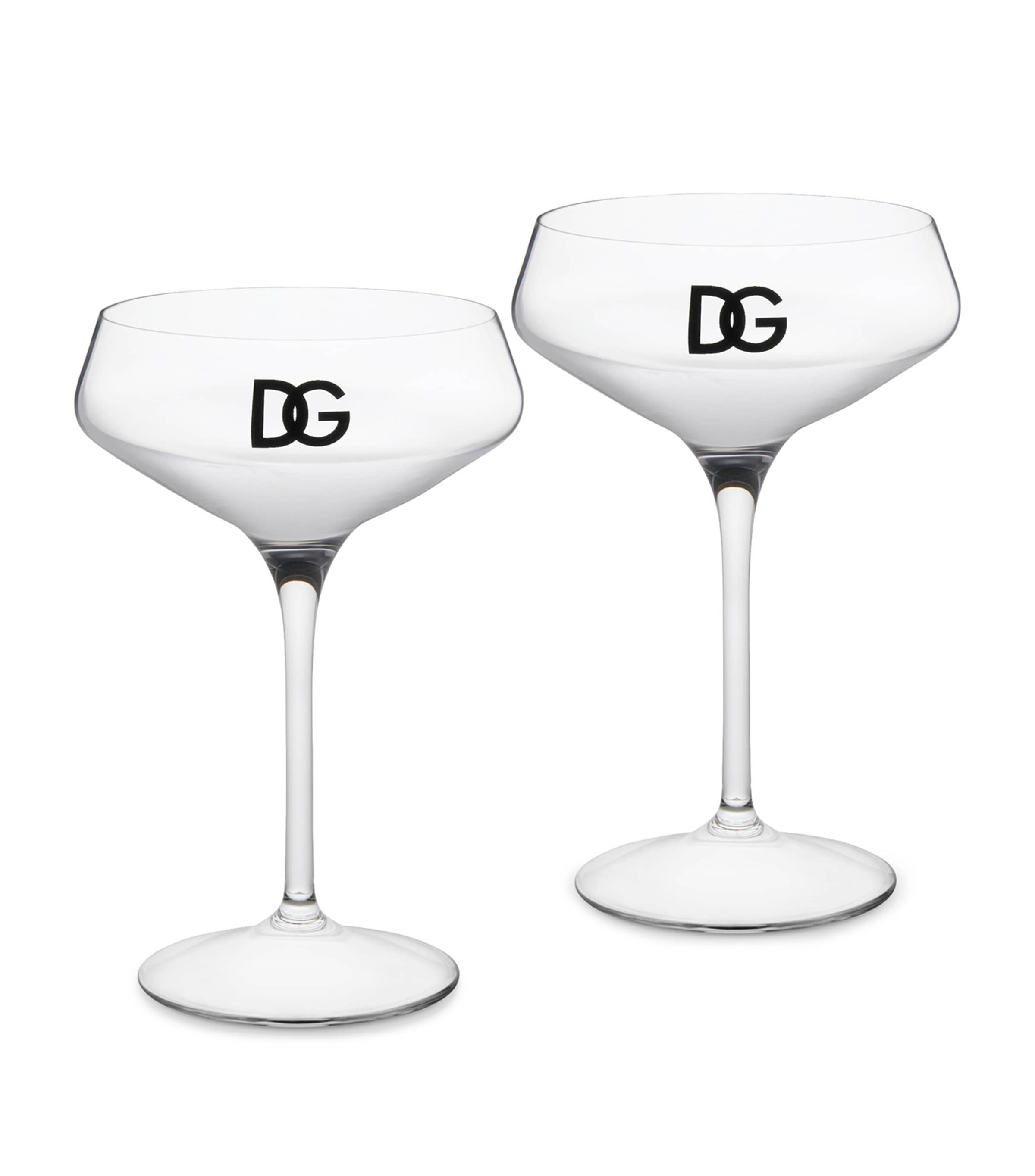 Shop Dolce & Gabbana Casa Set Of 2 Dg Millennials Logo Martini Glasses