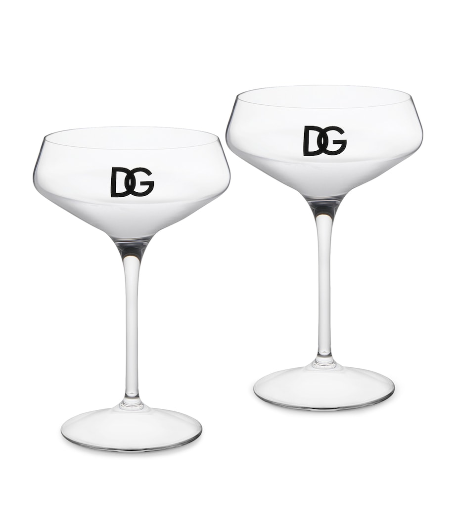 Set of 2 DG Millennials Logo Martini Glasses U0058 TRASPARENTE/DG Image 1