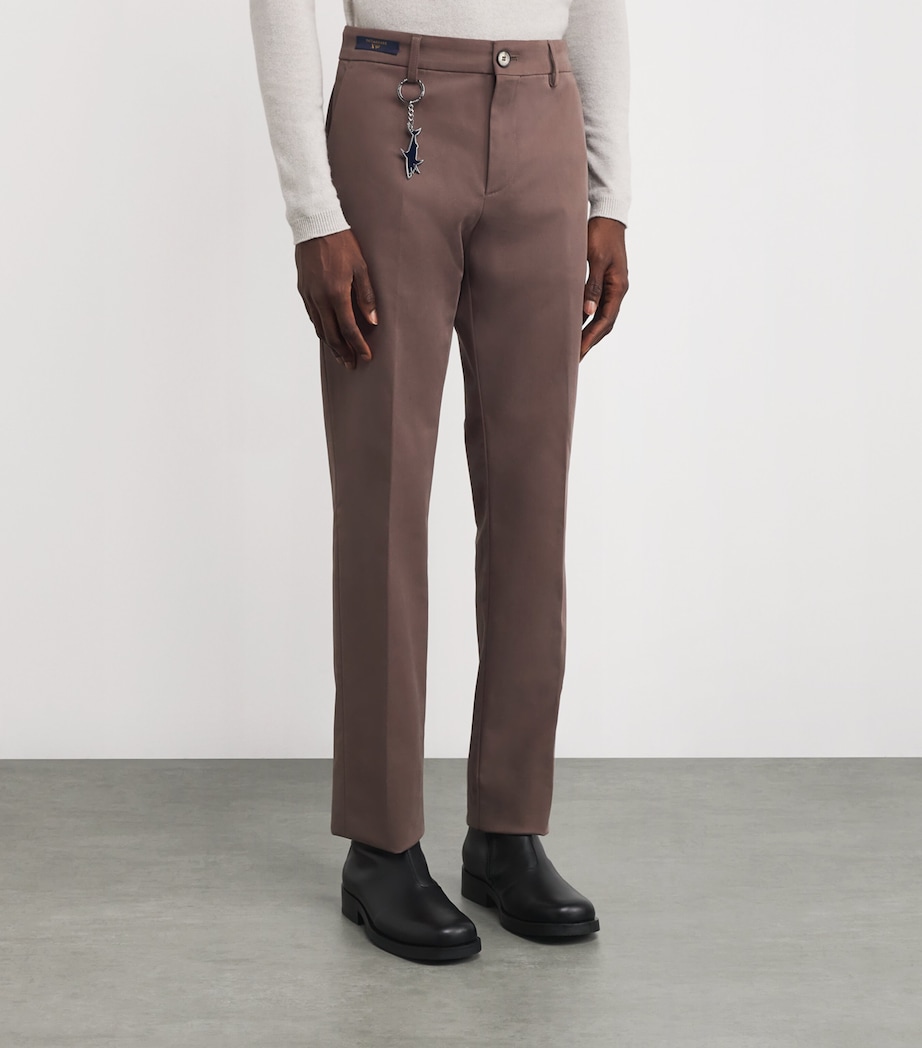 Twill Straight Trousers LIGHT BROWN Image 3