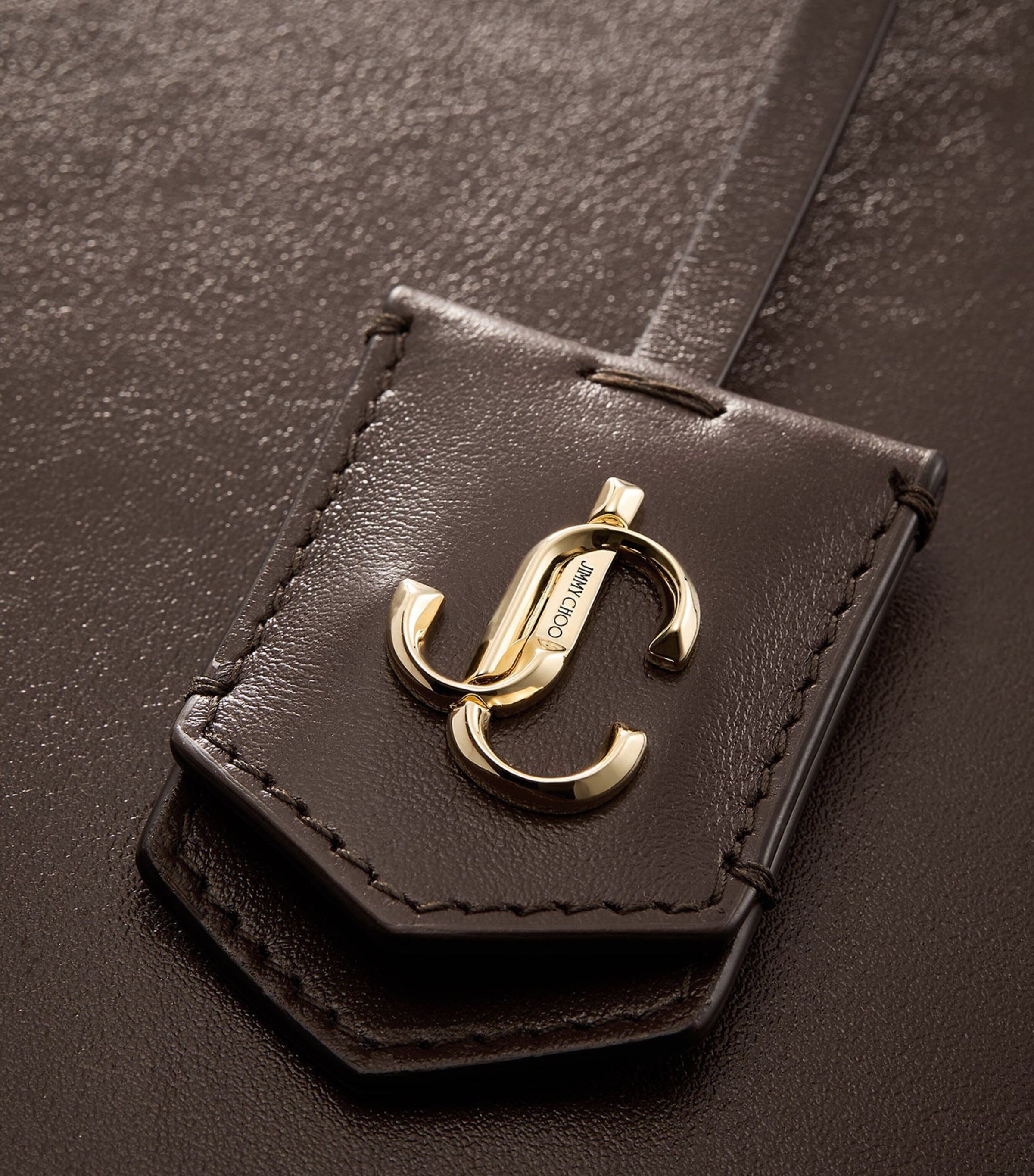 Nine2Five East-West Leather Tote Bag CHOCOLATE/LIGHT GOLD Image 3