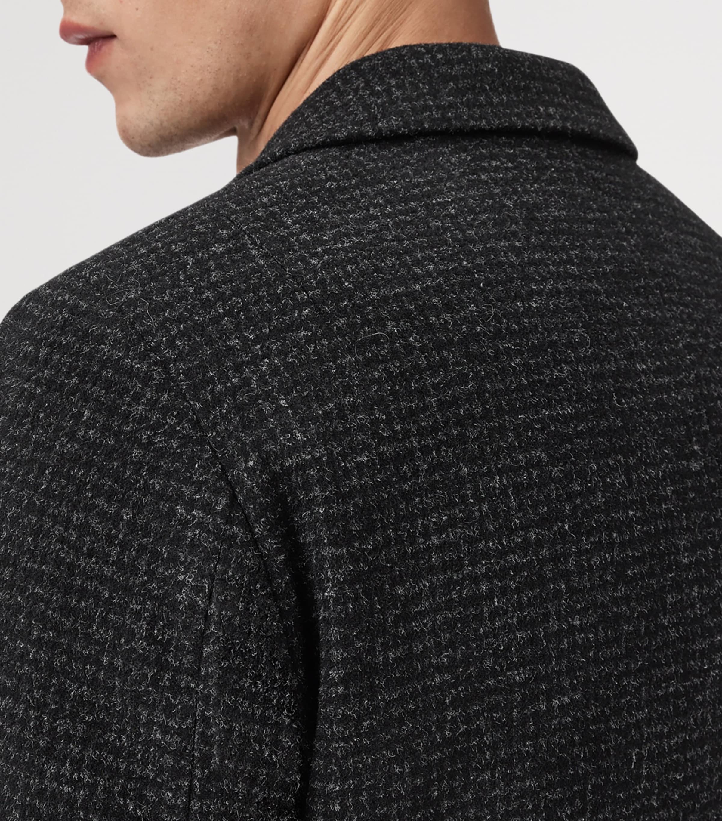 Wool-Blend Slim Caspian Coat CINDER BLACK MARL Image 8