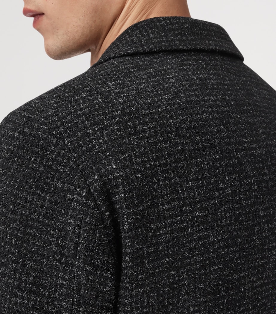 Wool-Blend Slim Caspian Coat CINDER BLACK MARL Image 8