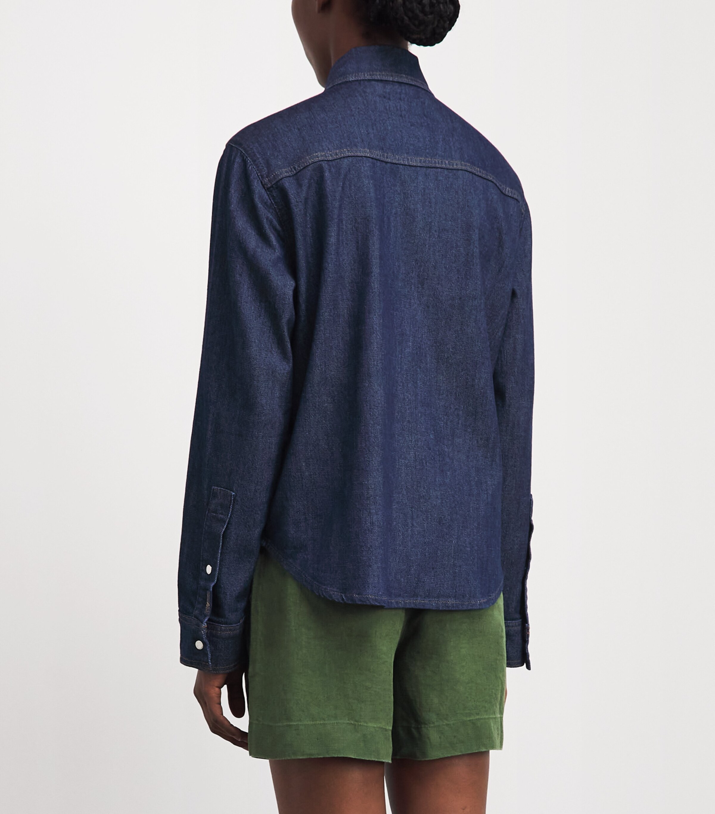 7 For All Mankind Womens Utility Denim Shirt Halona Image 5