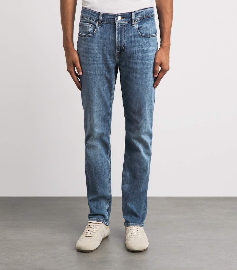 7 For All Mankind Mens The Straight Jeans Mid Blue Image 4