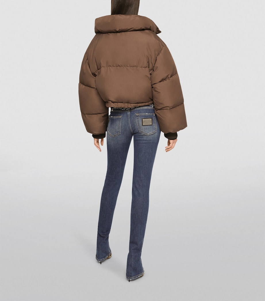 Wool-Cashmere Cropped Sweater N0000-BLACK Image 5