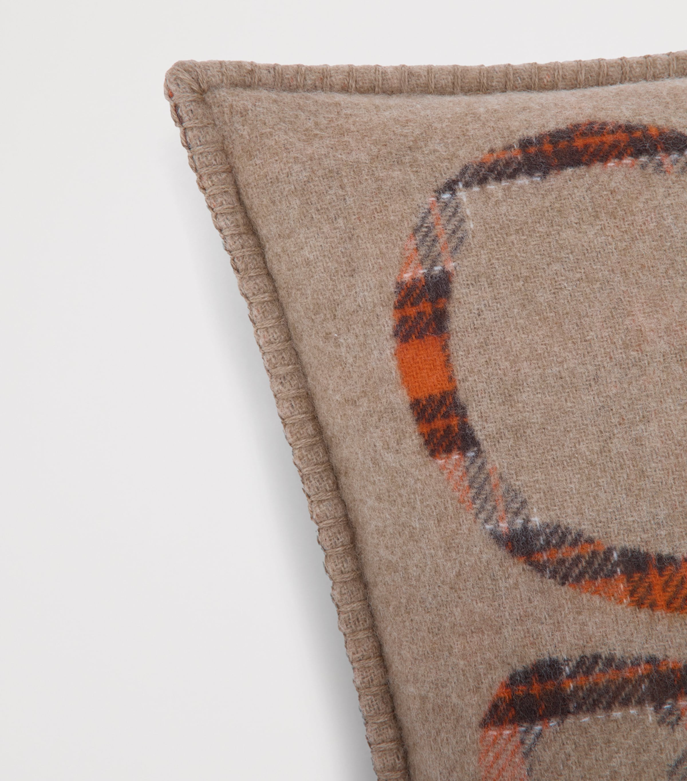 Anagram Cushion (51cm x 51cm) BEIGE ORANGE Image 4