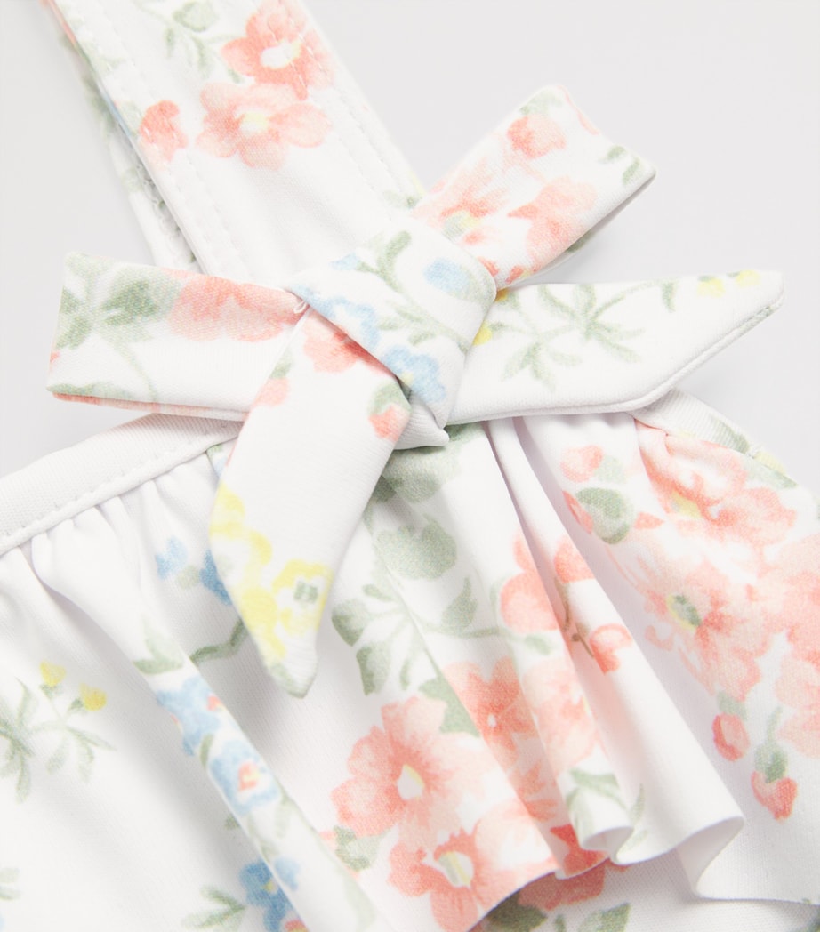 Tartine et Chocolat Ruffled Floral Swimsuit (3-36 Months) Nacre Image 3