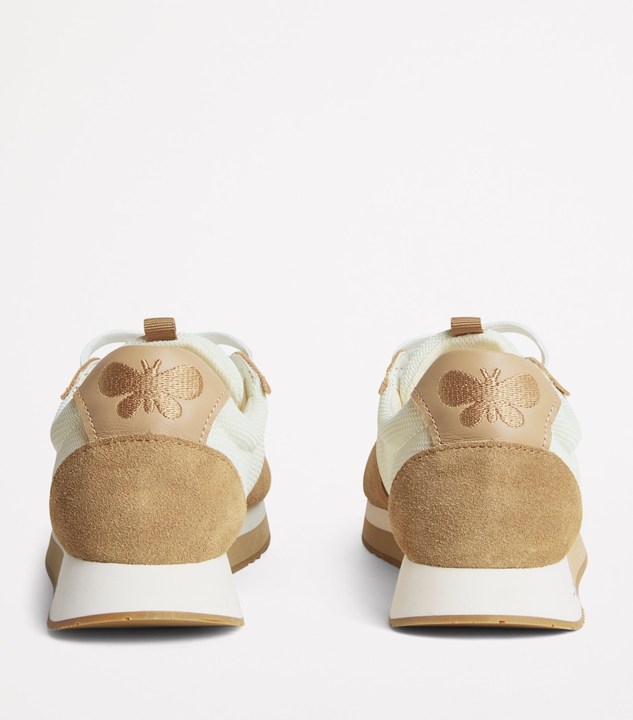 Weekend Max Mara Leather-Trim Sneakers Camel Image 4