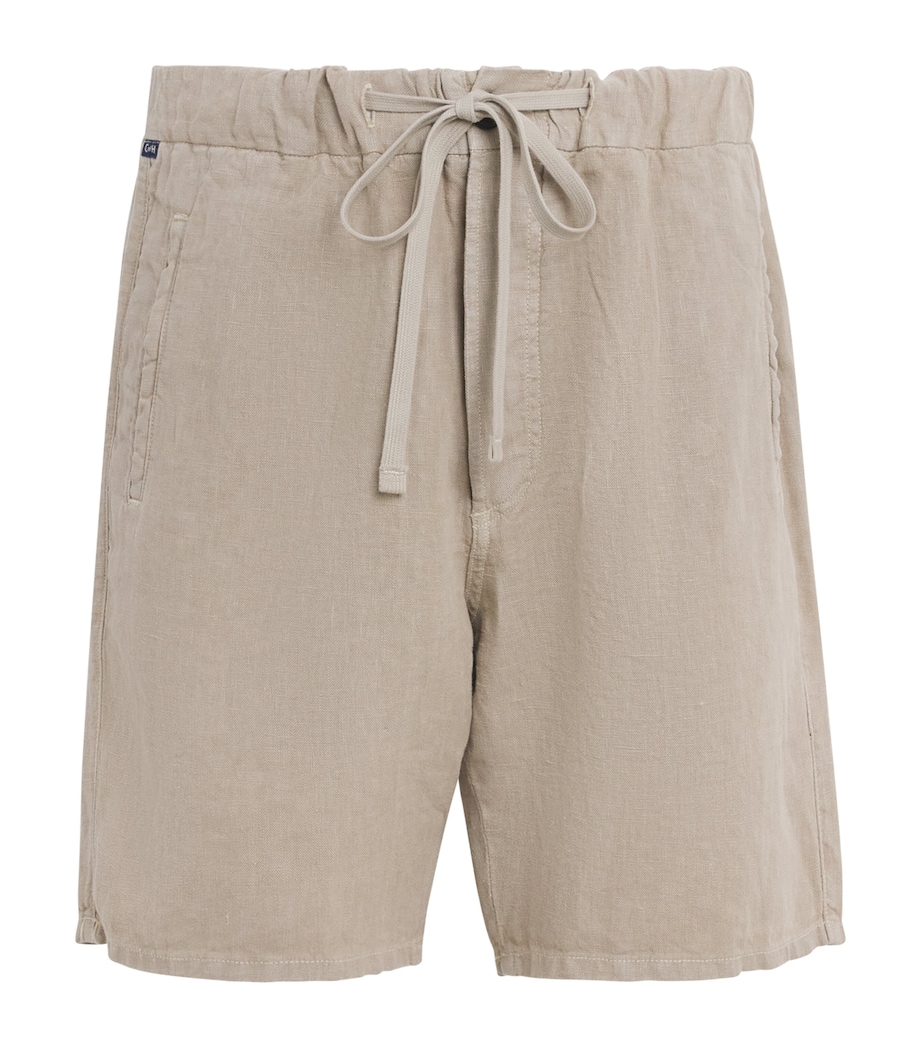 Citizens of Humanity Mens Linen Drawstring Shorts Wheat Image 1