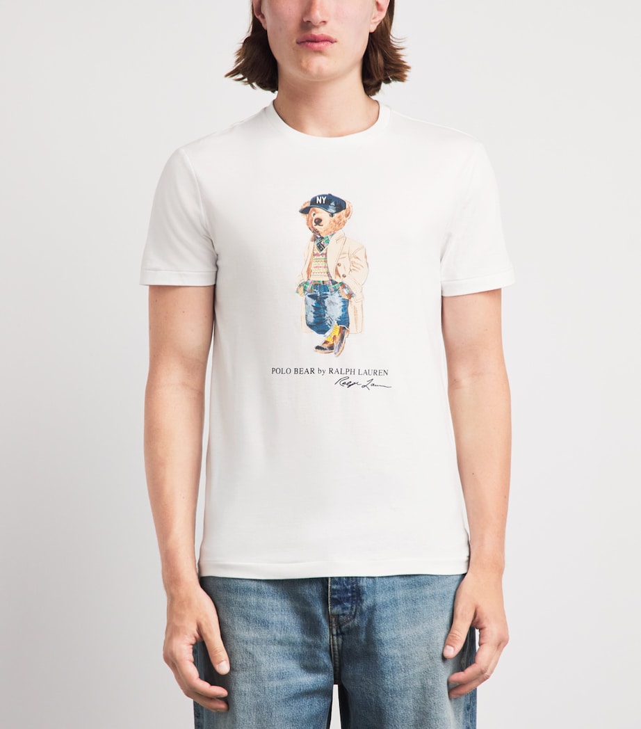 Polo Ralph Lauren Mens Cotton Polo Bear T-Shirt White Image 4