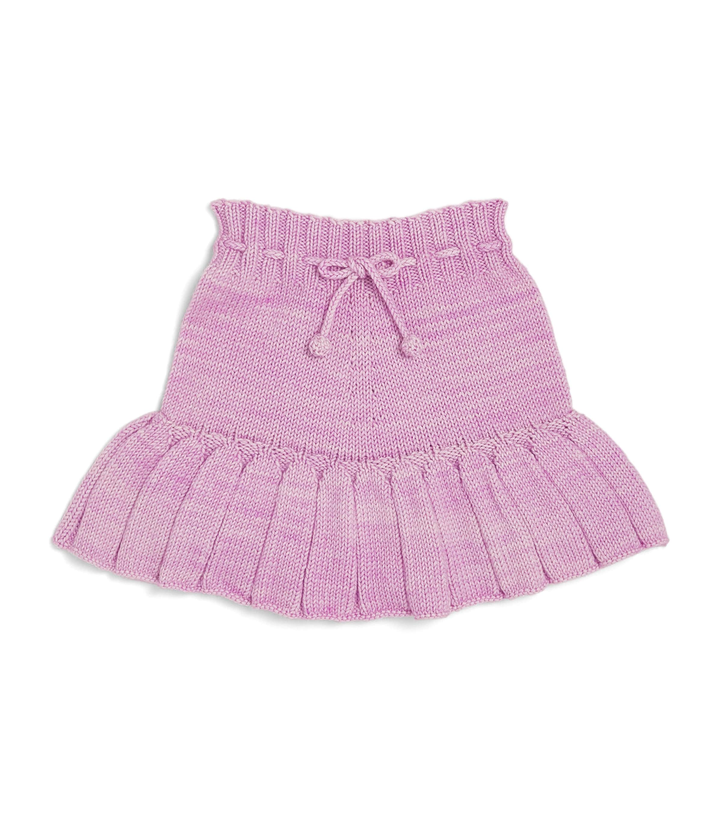 Misha And Puff Kids' Merino Wool Skating Pond Frill Skirt In Purple