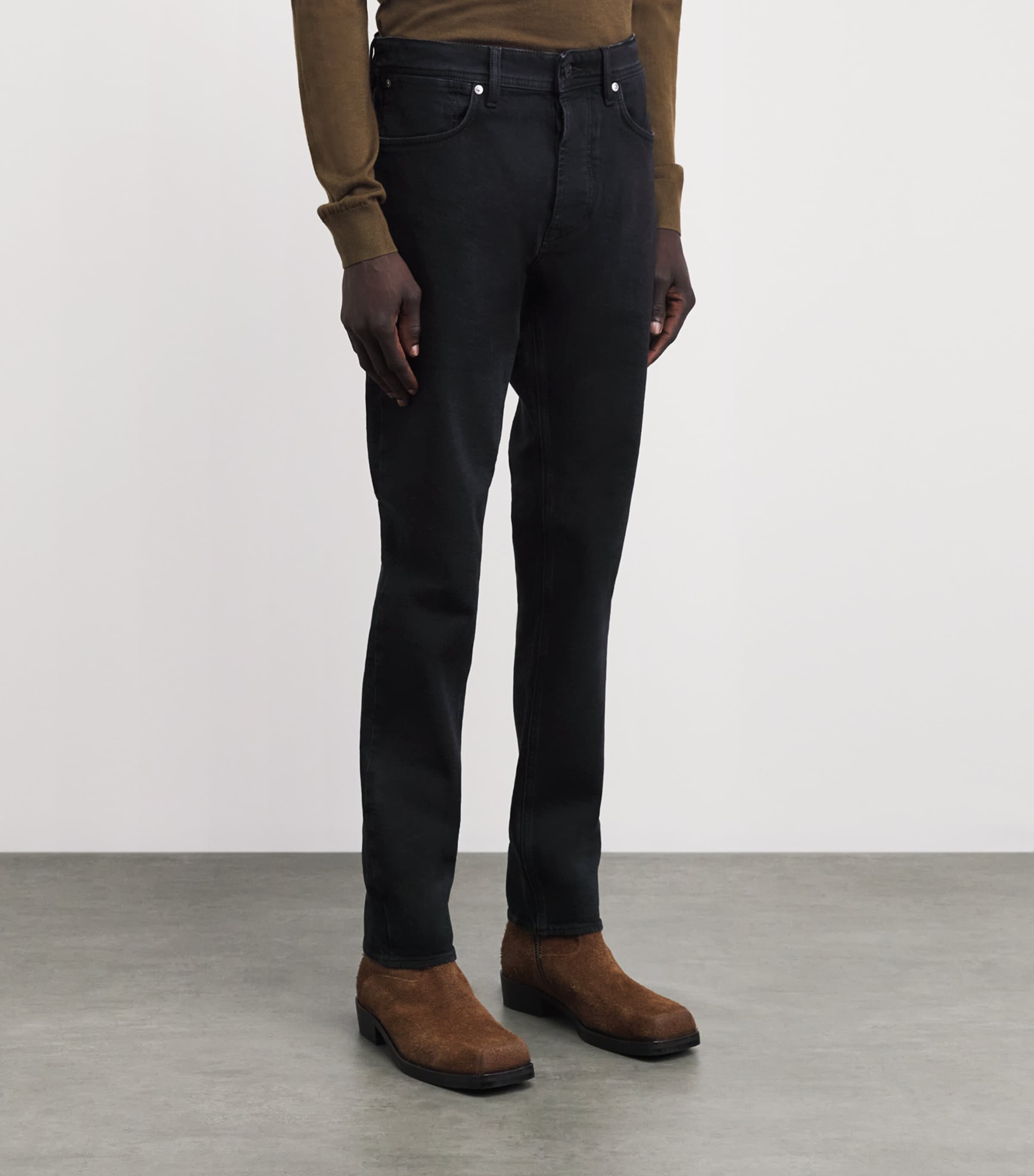 Stone Island Mens Stretch Denim-Rinsed Slim Jeans Image 4