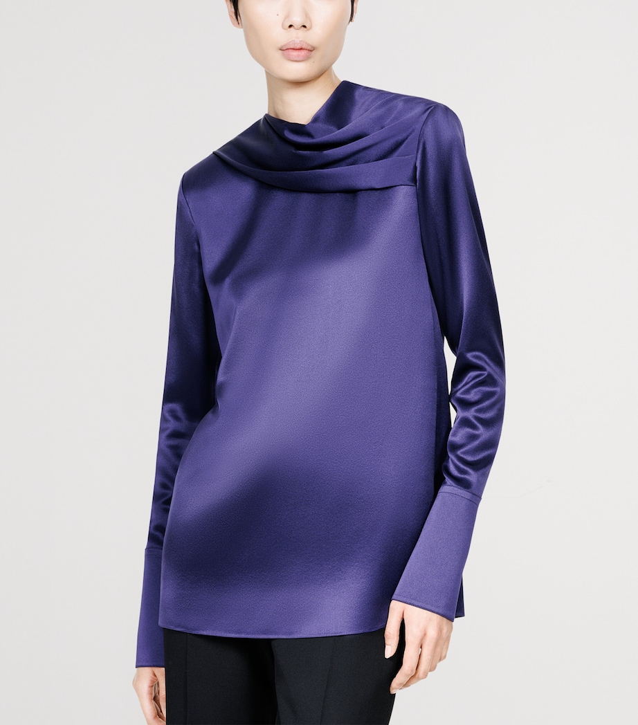 TOM FORD Womens Silk Georgette Blouse Uaw Image 3