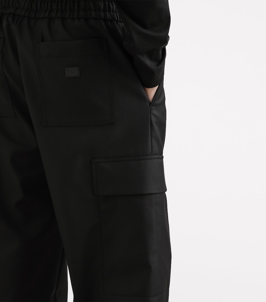 Virgin Wool Tailored Trousers N0000-BLACK Image 4