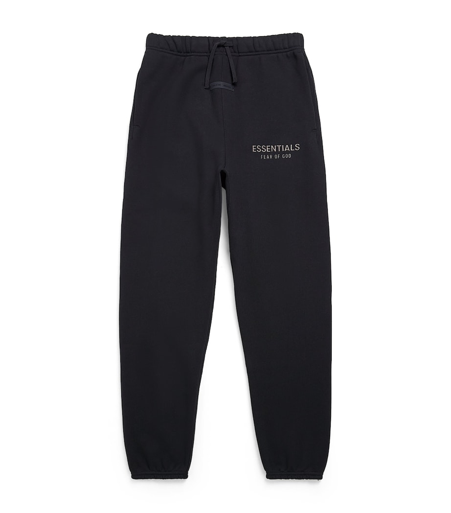 FEAR OF GOD ESSENTIALS KIDS Logo Sweatpants (8-12 Years) Jet Black Image 1