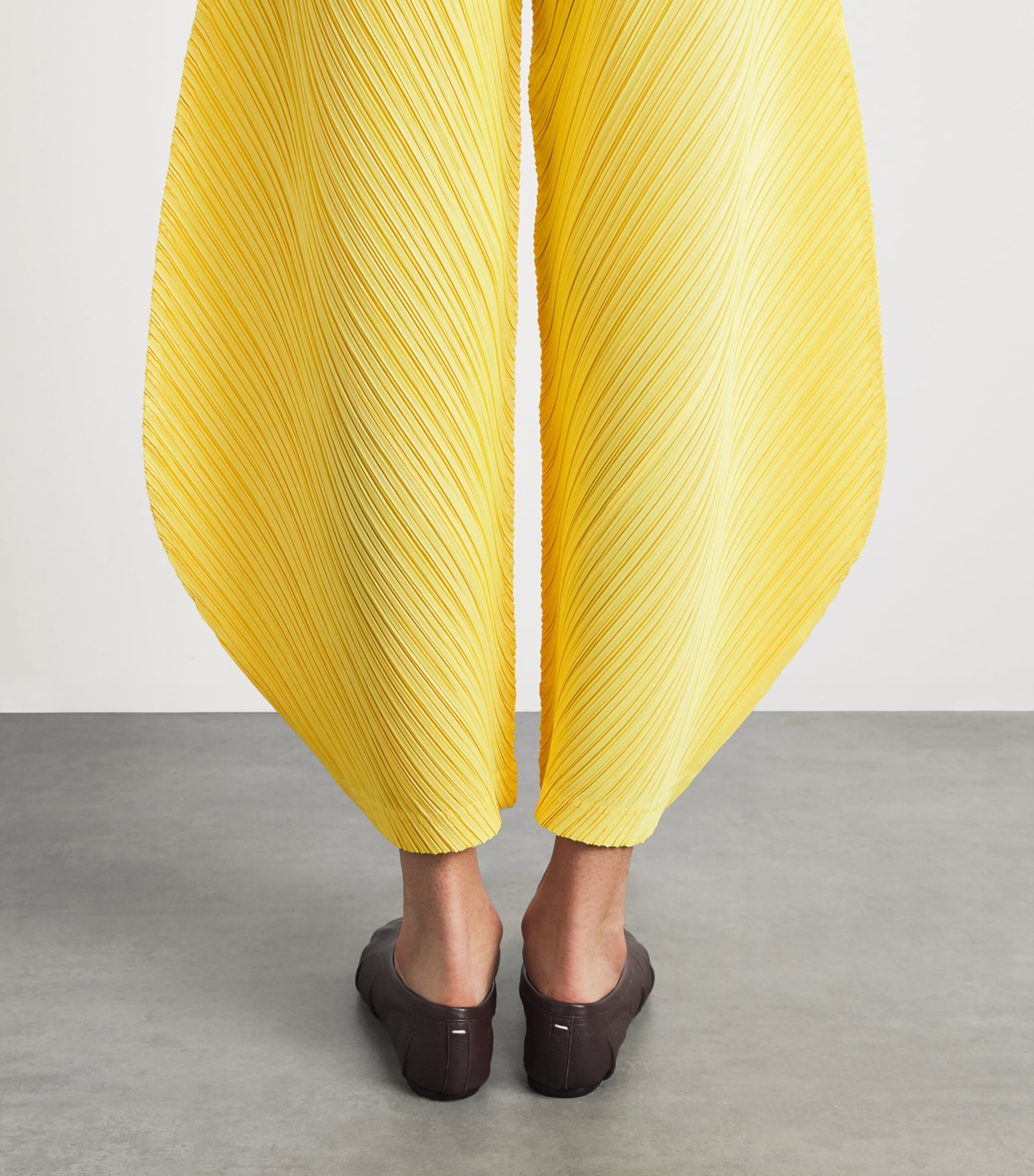 Pleats Please Issey Miyake Womens Thicker Bottoms 1 Trousers Yellow Image 3