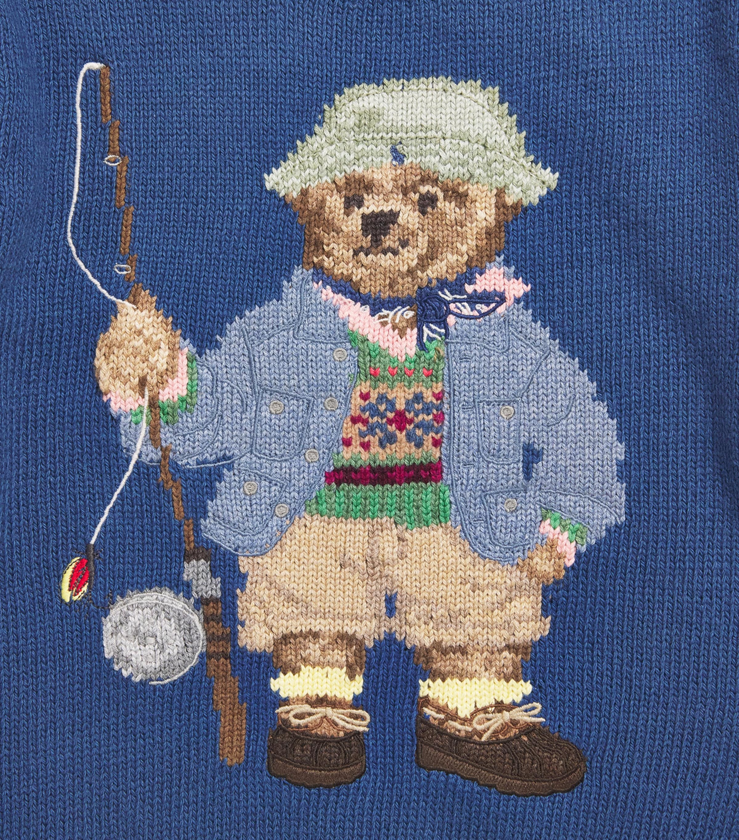 Ralph Lauren Kids Polo Bear Sweater (2-7 Years) Old Royal Image 3