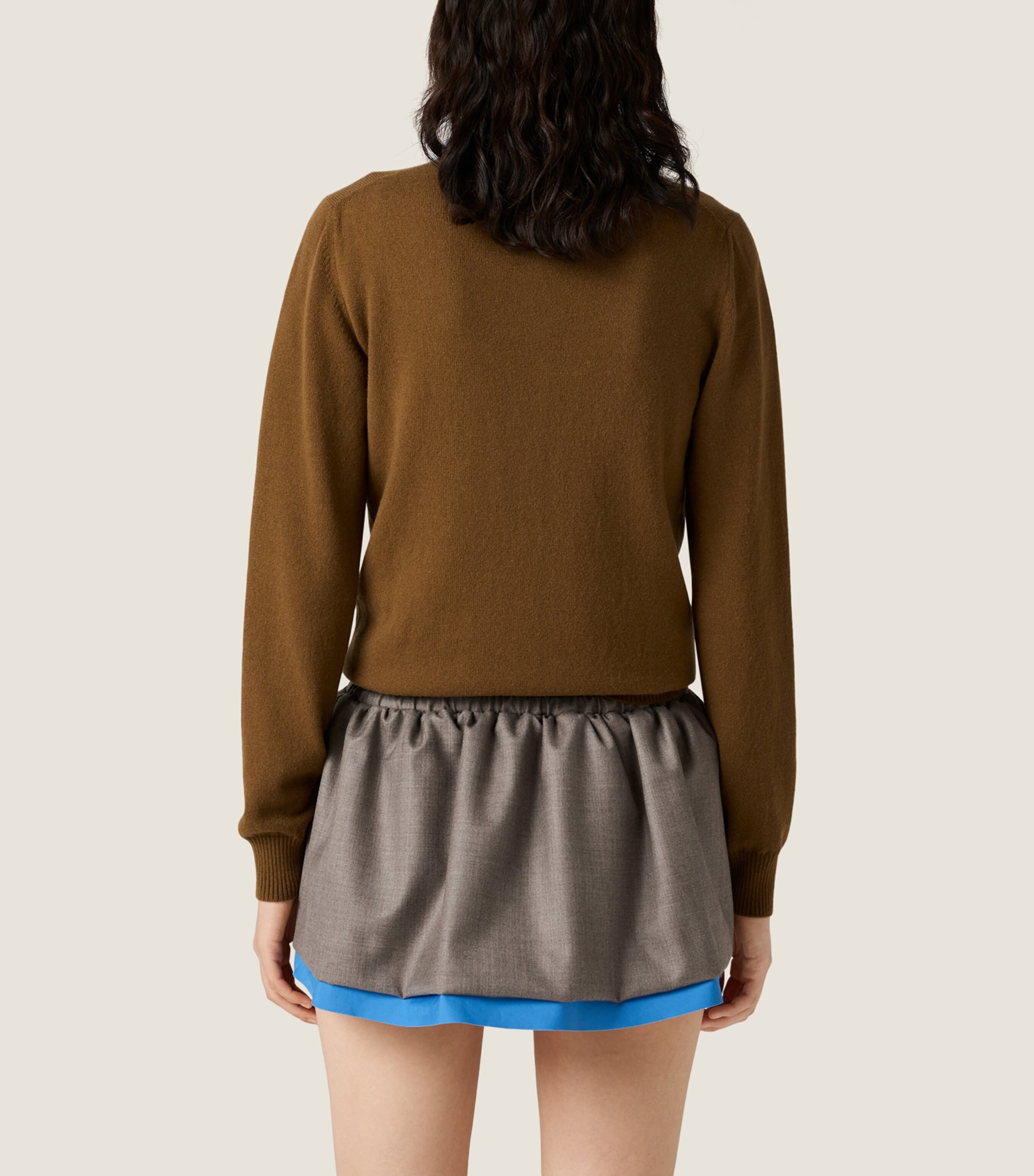 Cashmere Collared Logo Cardigan F0YVO Image 5