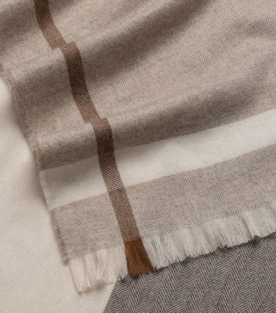 Cashmere Tummel Quatraine Throw (140cm x 185cm) NATURAL Image 4
