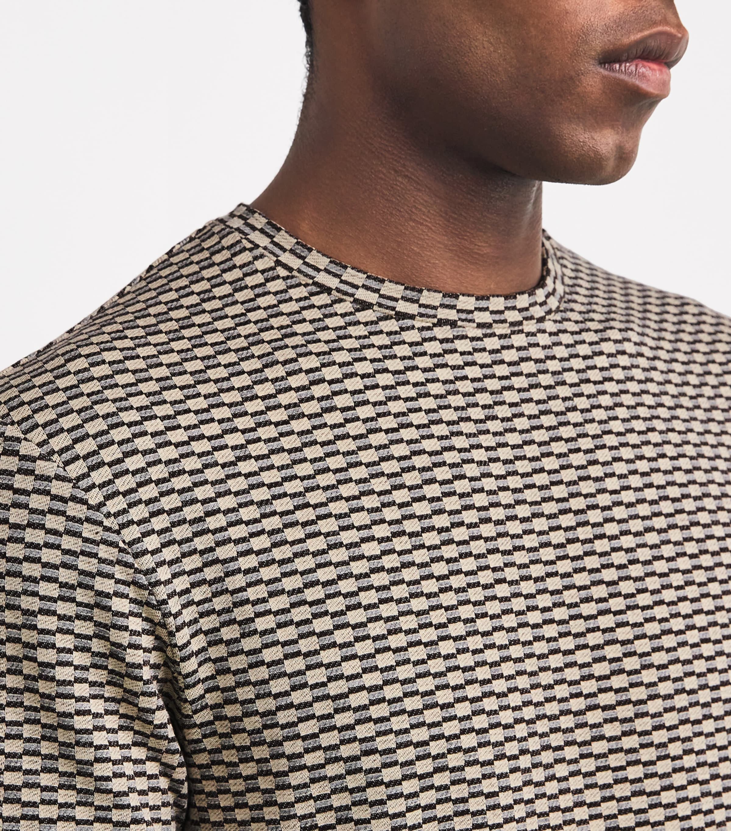 GIORGIO ARMANI★ジャカードチェックTシャツ Giorgio Armani Jacquard-Check T-Shirt | Harrods US