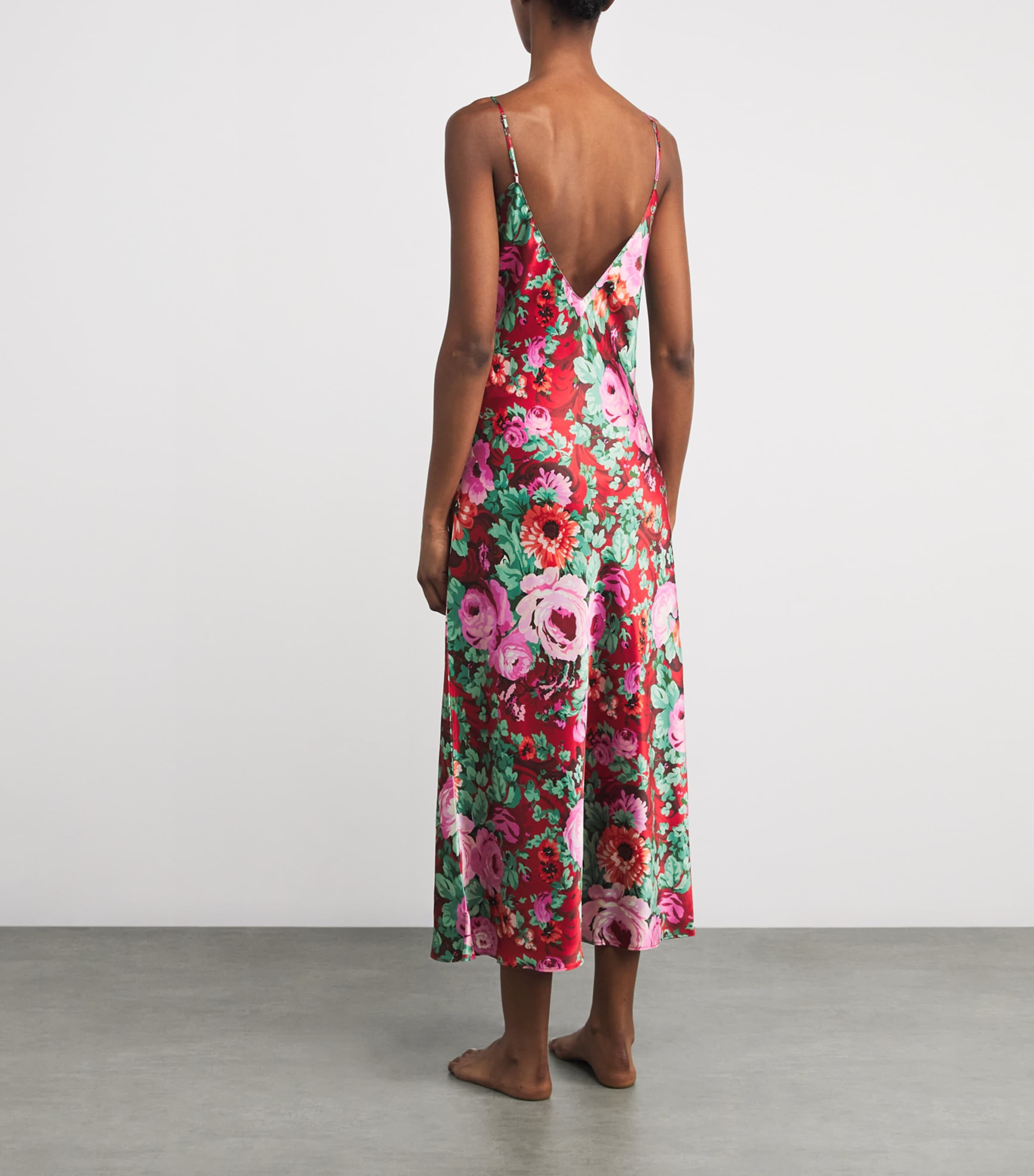 Silk Floral Garbo Midi Dress MOULIN Image 3