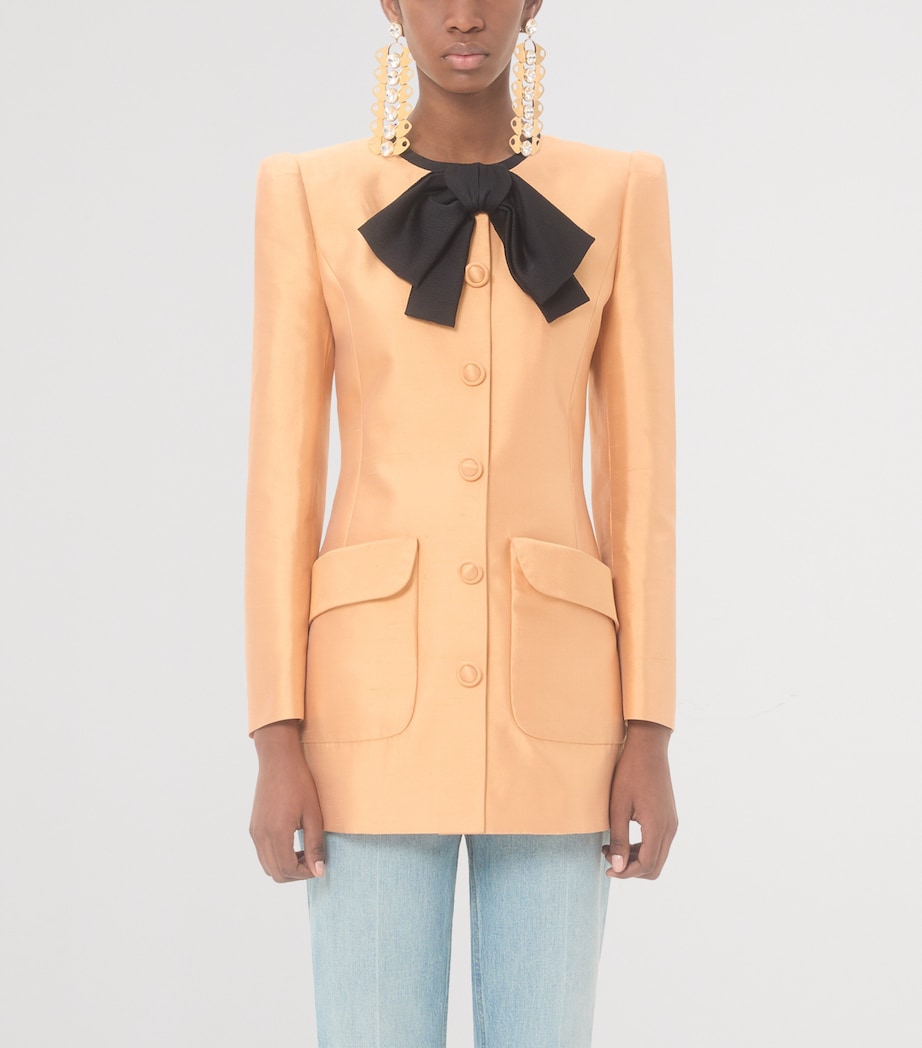 Valentino Womens Silk Bow-Tie Jacket Image 2