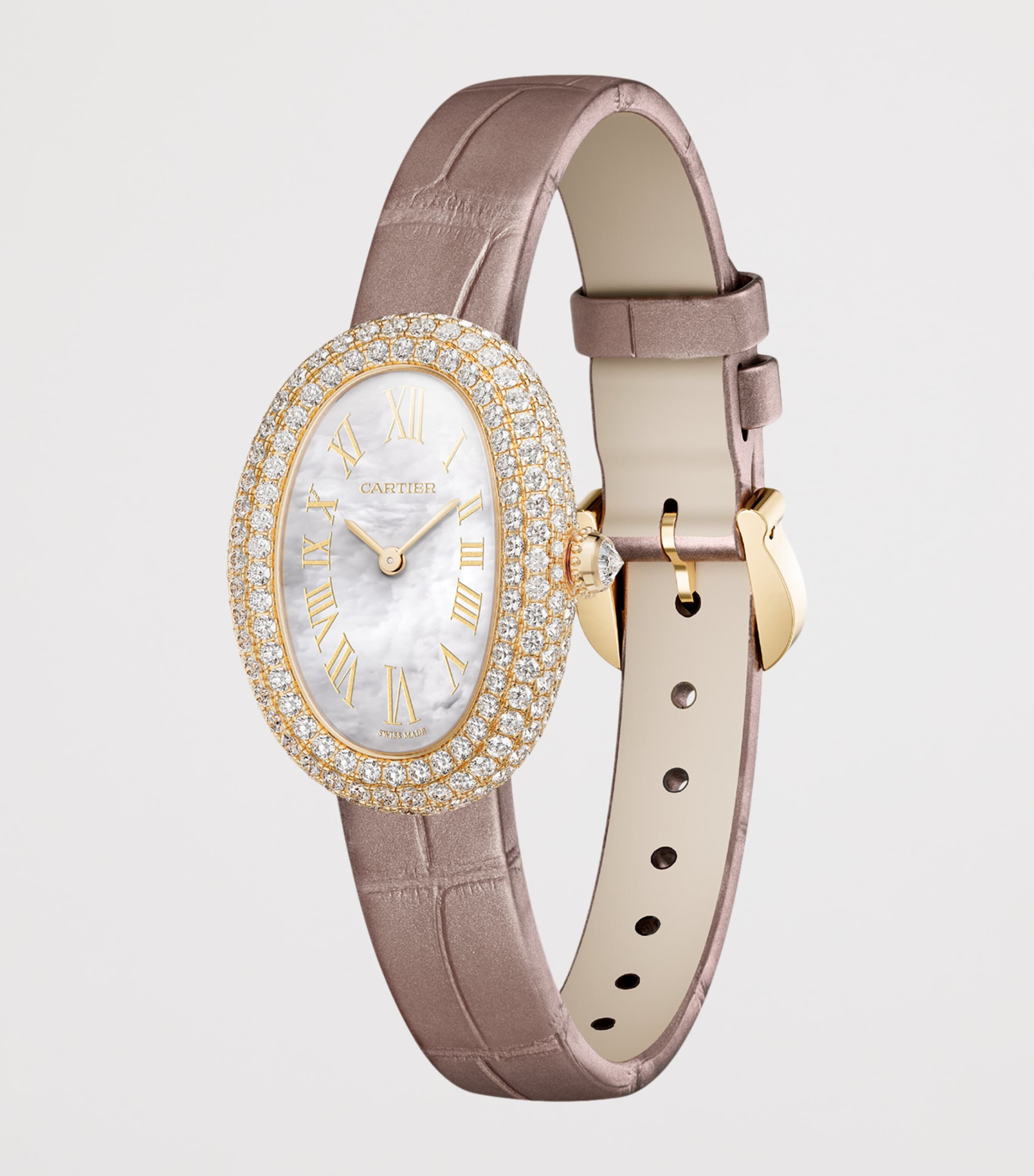Small Yellow Gold and Diamond Baignoire Watch 23.1mm YELLOW GOLD Image 3