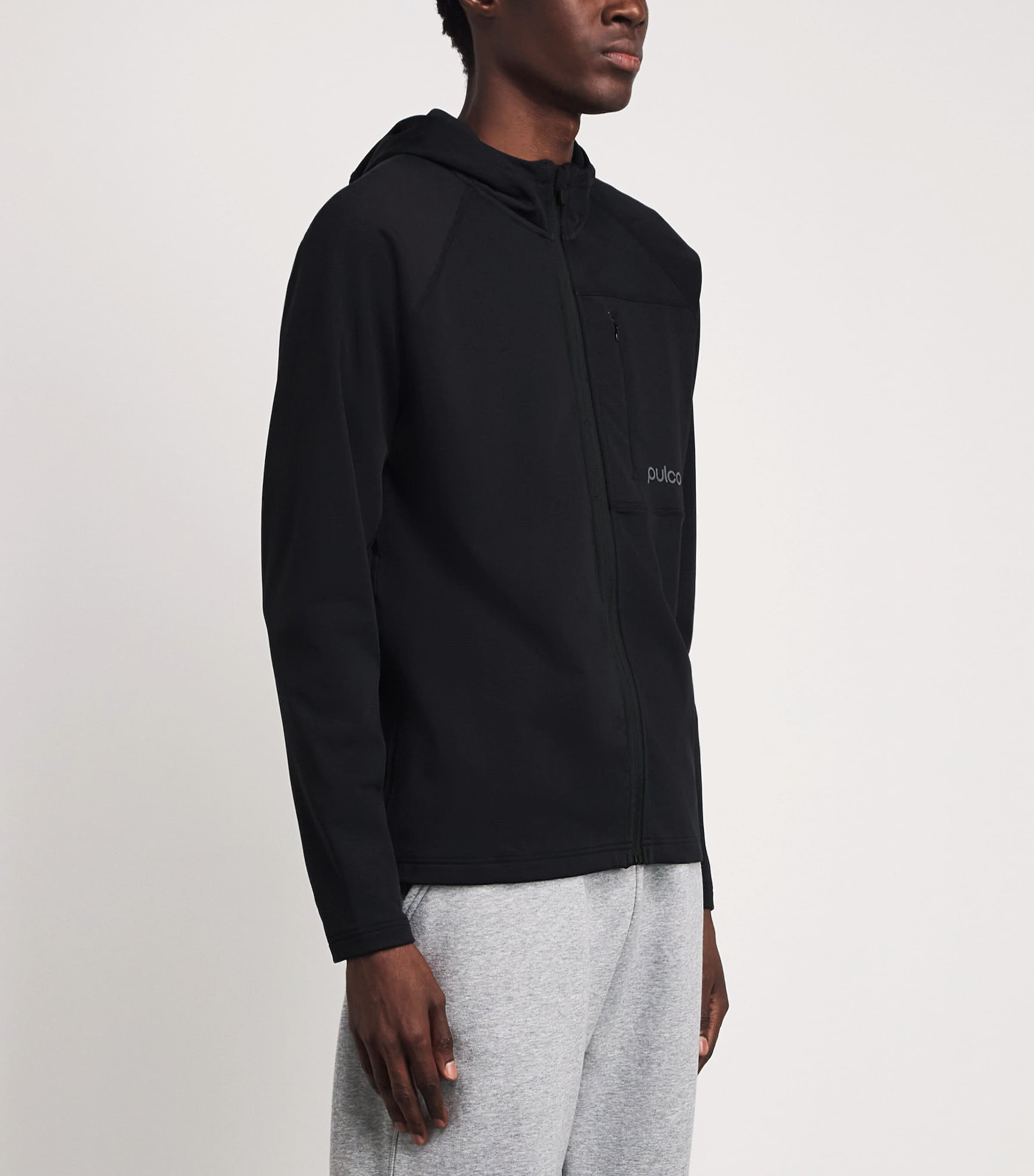 Pulco Studios Mens Full Zip Training Hoodie Black Image 4