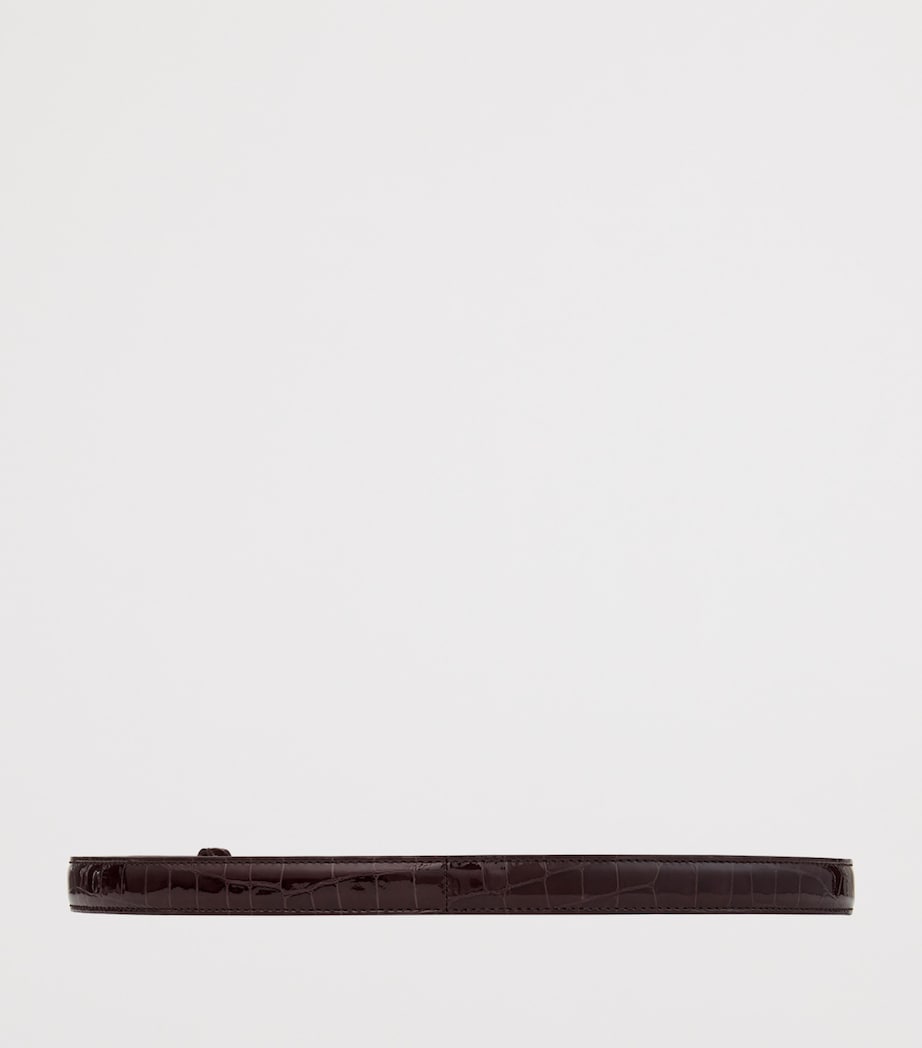 Leather Diamond Clasp Belt SAMBUCO/GOLD Image 4