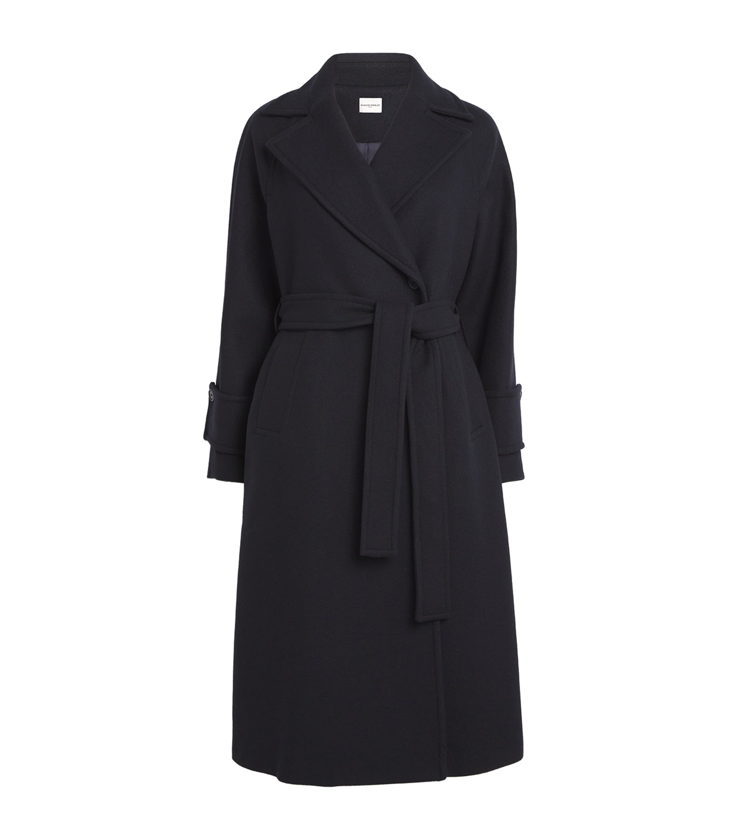 Claudie Pierlot Wool-blend Coat In Blue